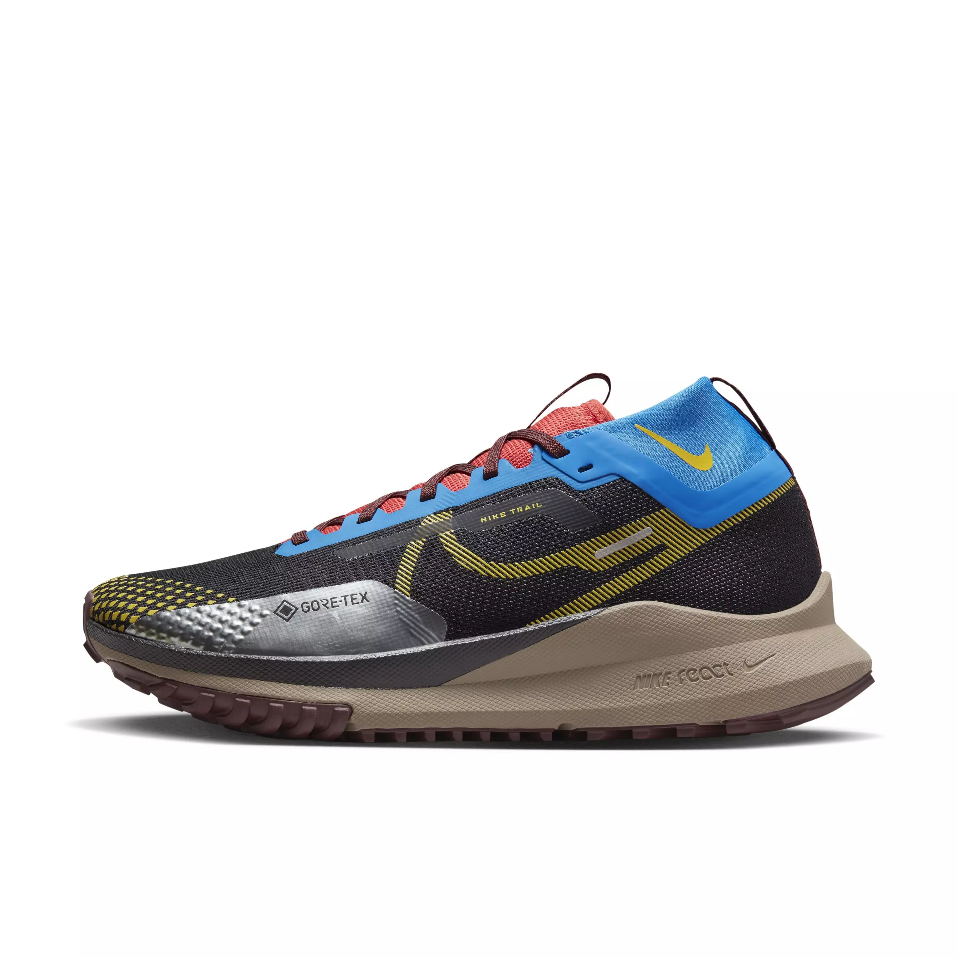 Nike Pegasus Trail 4 GORE-TEX "Black/Vivid Sulfur/Light Photo Blue" Men's Trail Running Shoe - BLACK/SULFUR/LT BLUE