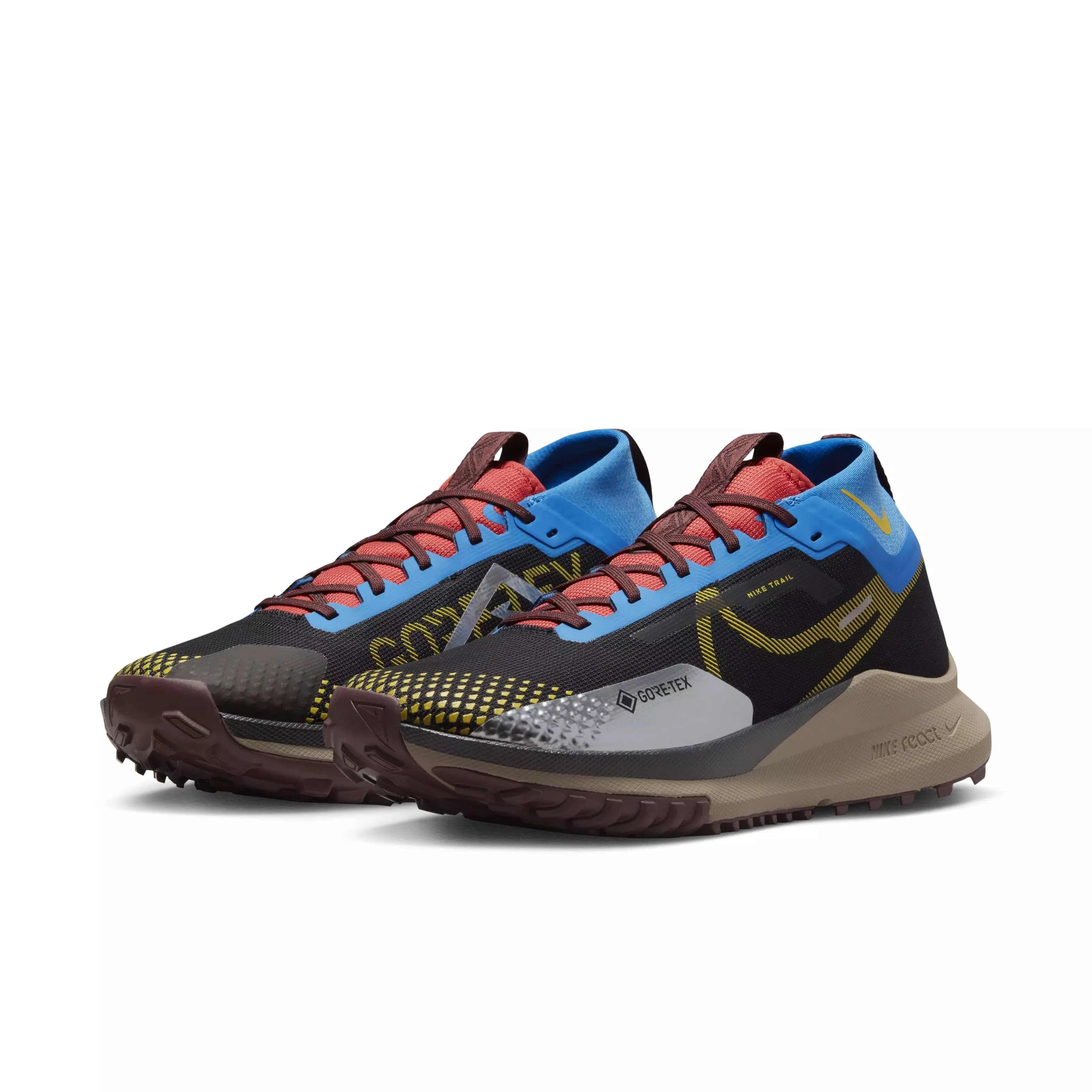 Nike Pegasus Trail 4 GORE-TEX "Black/Vivid Sulfur/Light Photo Blue" Men's Trail Running Shoe - BLACK/SULFUR/LT BLUE