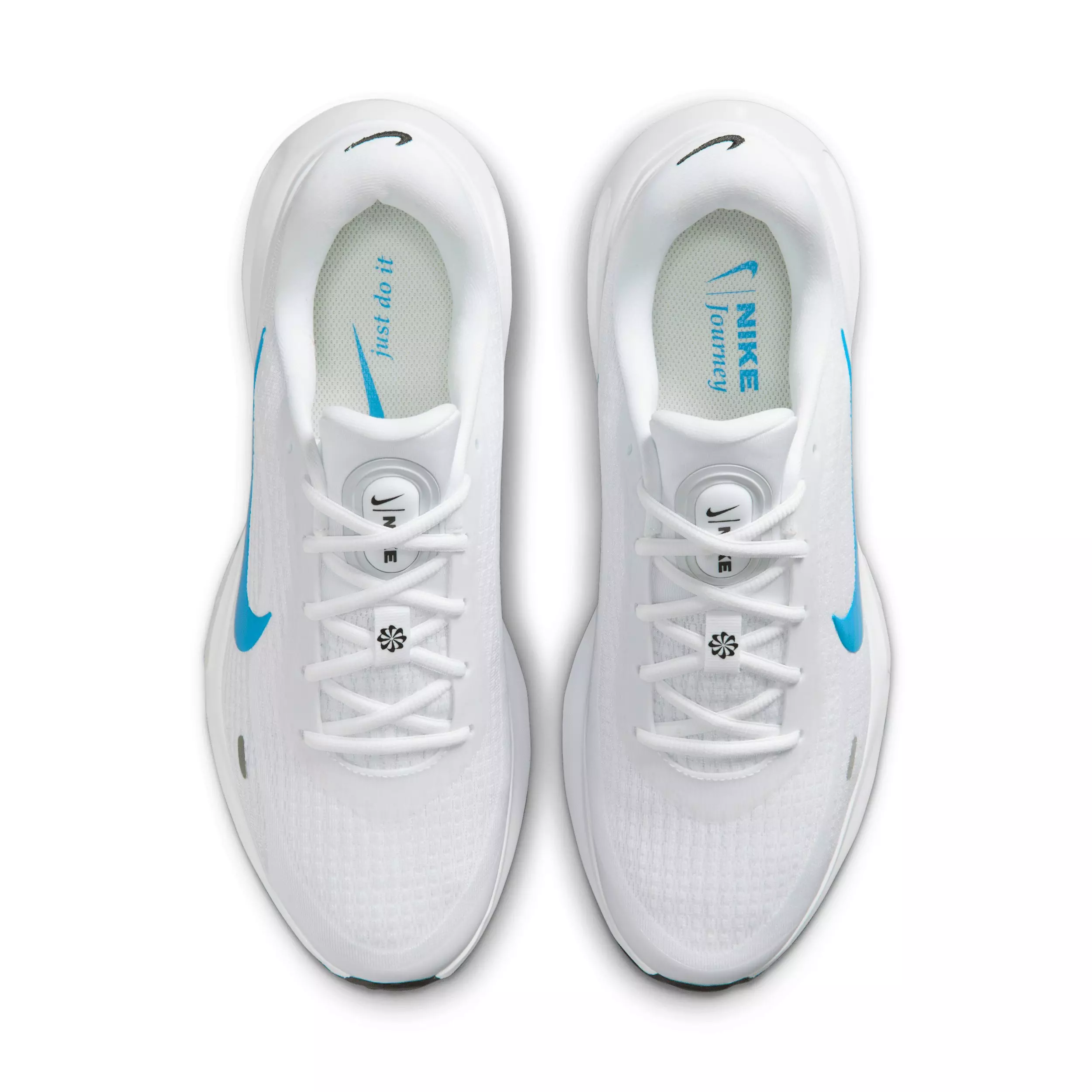 Nike Journey Run "White/Pure Platinum/Black/Blue Hero" Men's Running Shoe - WHITE/PLATINUM/BLACK/BLUE