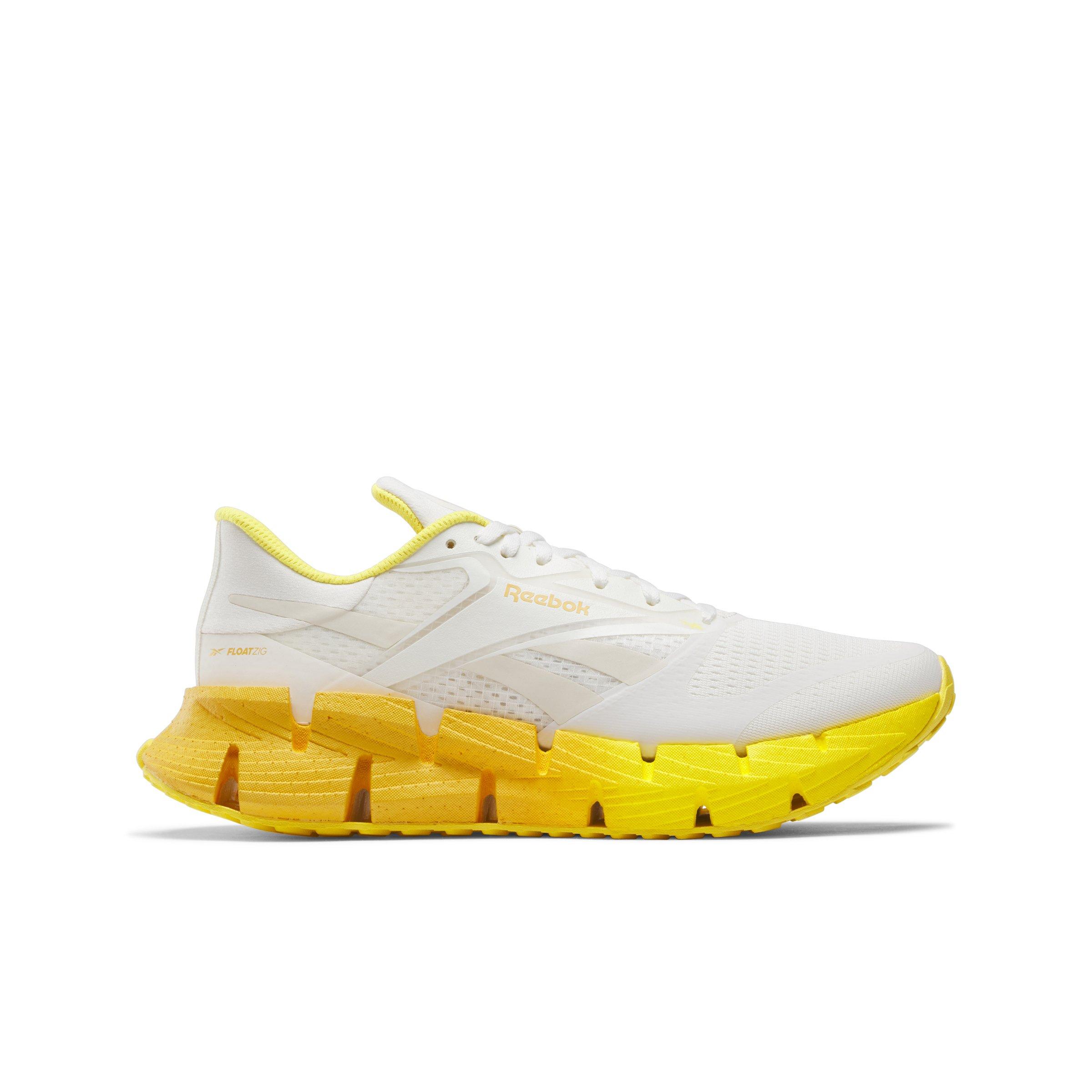 Reebok FloatZig 1 "White/Off White/Yellow" Men's Running Shoe - WHITE/OFF WHITE/YELLOW Thumbnail View 1