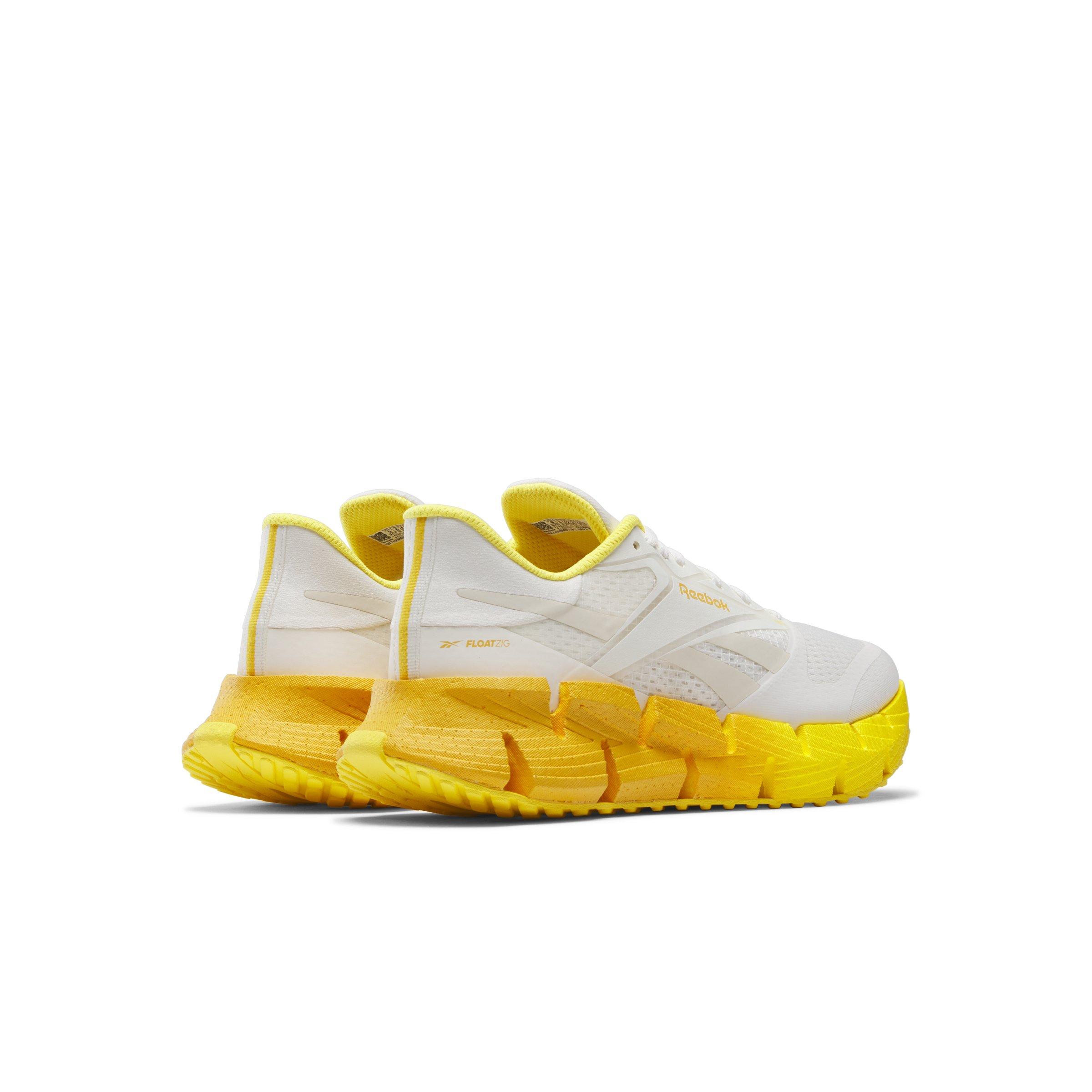 Reebok FloatZig 1 "White/Off White/Yellow" Men's Running Shoe - WHITE/OFF WHITE/YELLOW Thumbnail View 3
