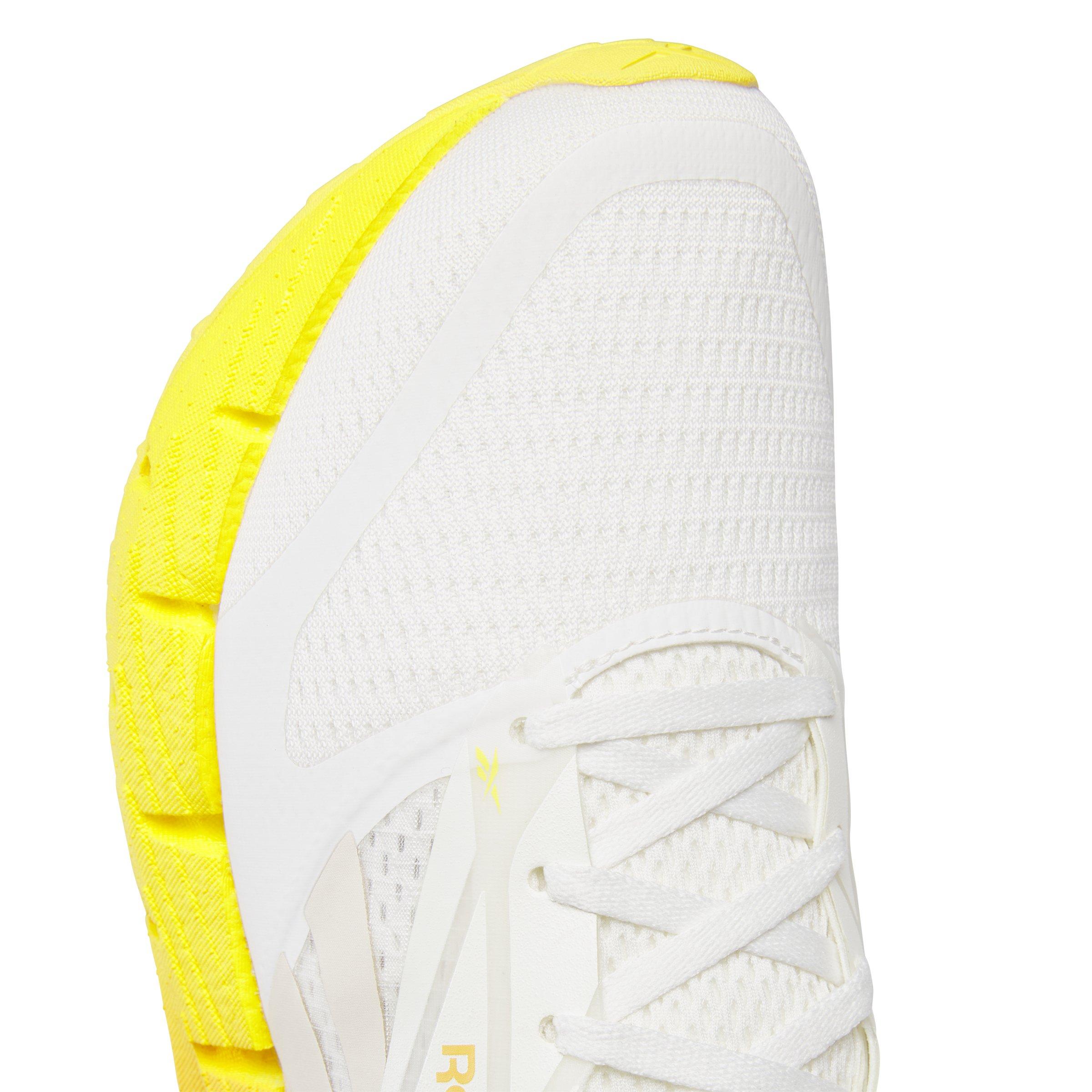 Reebok FloatZig 1 "White/Off White/Yellow" Men's Running Shoe - WHITE/OFF WHITE/YELLOW Thumbnail View 6