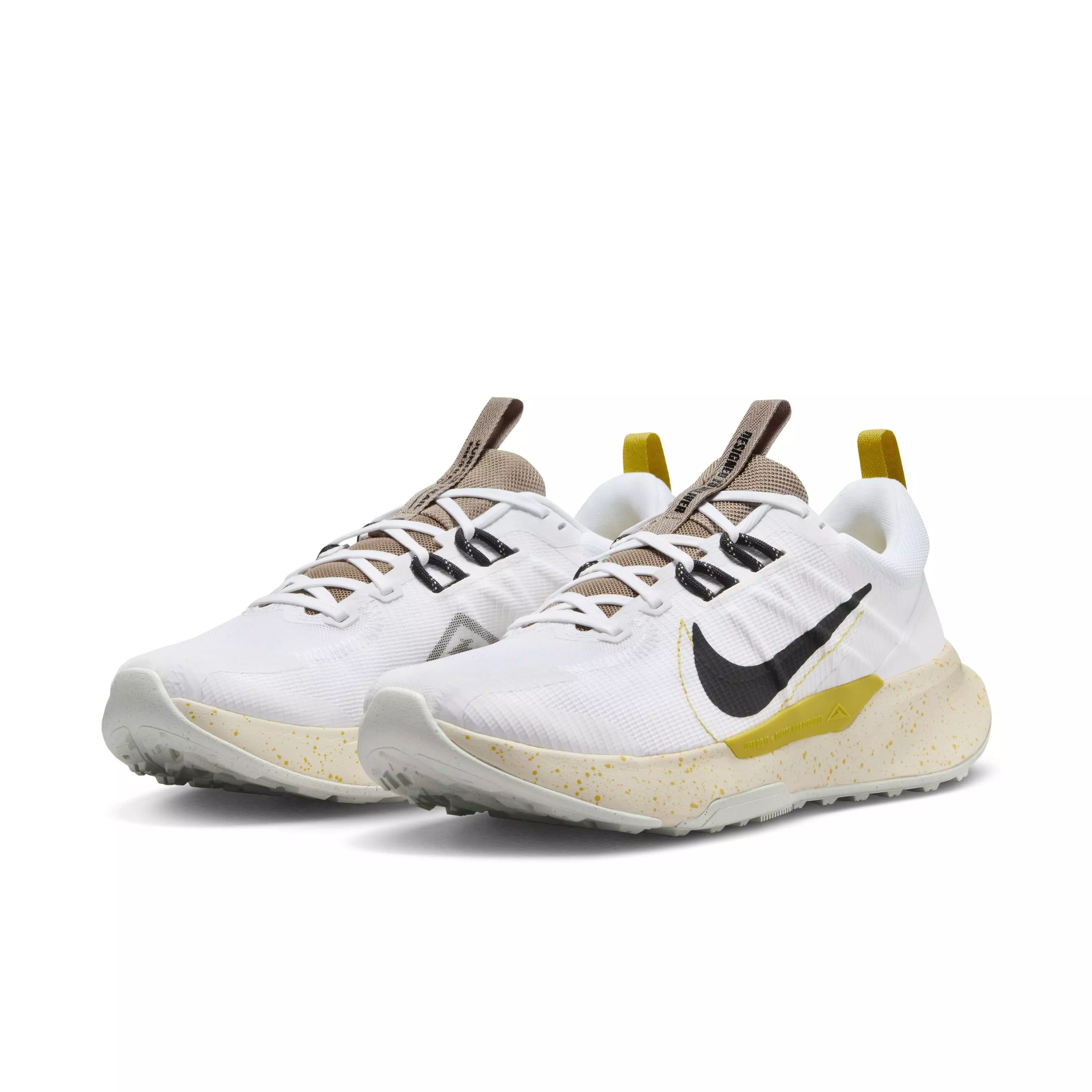 Nike Juniper Trail 2 "White/Black/Vivid Sulfur/Khaki" Men's Trail Running Shoe - WHITE/BLACK/SULFUR/KHAKI