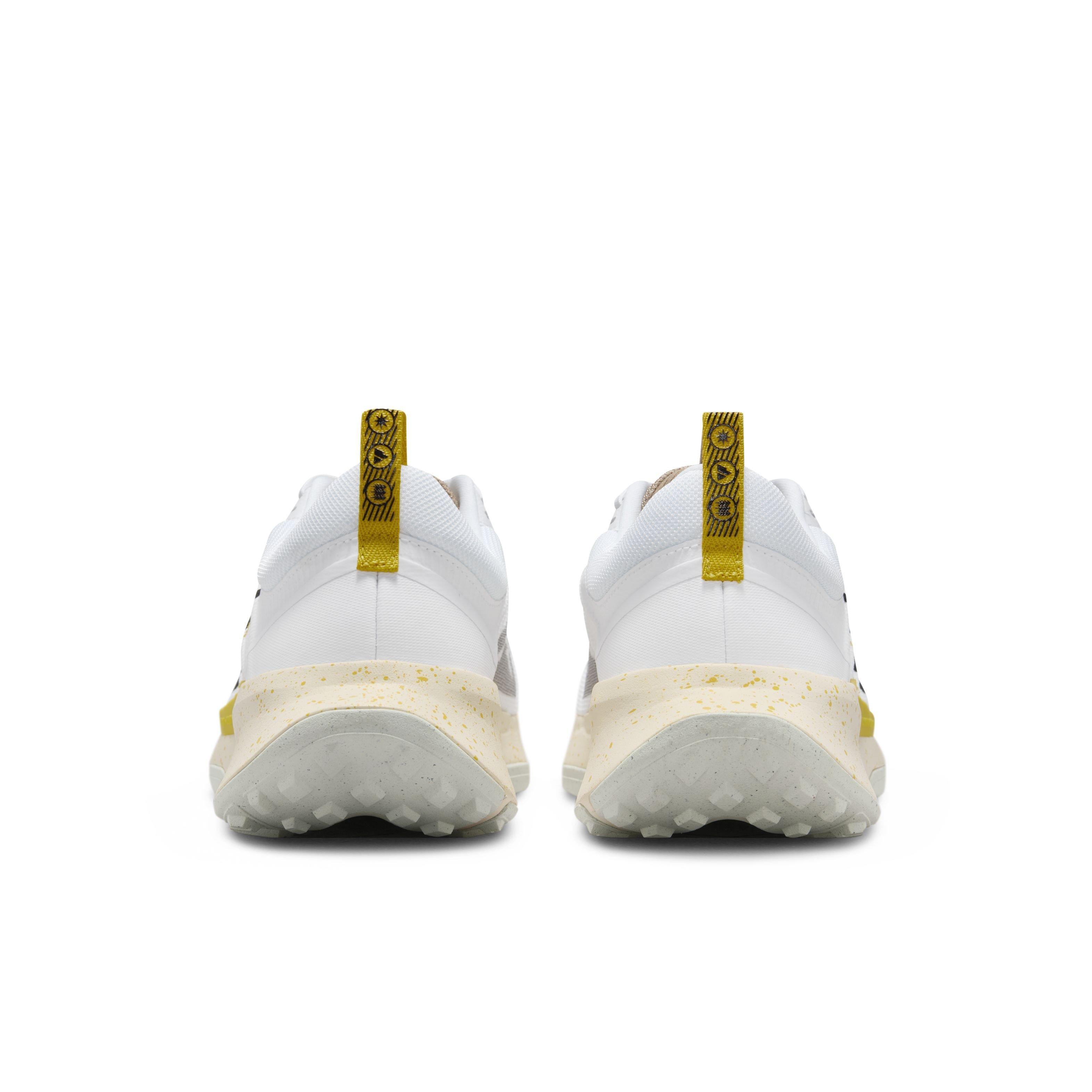 Nike Juniper Trail 2 "White/Black/Vivid Sulfur/Khaki" Men's Trail Running Shoe - WHITE/BLACK/SULFUR/KHAKI Thumbnail View 5