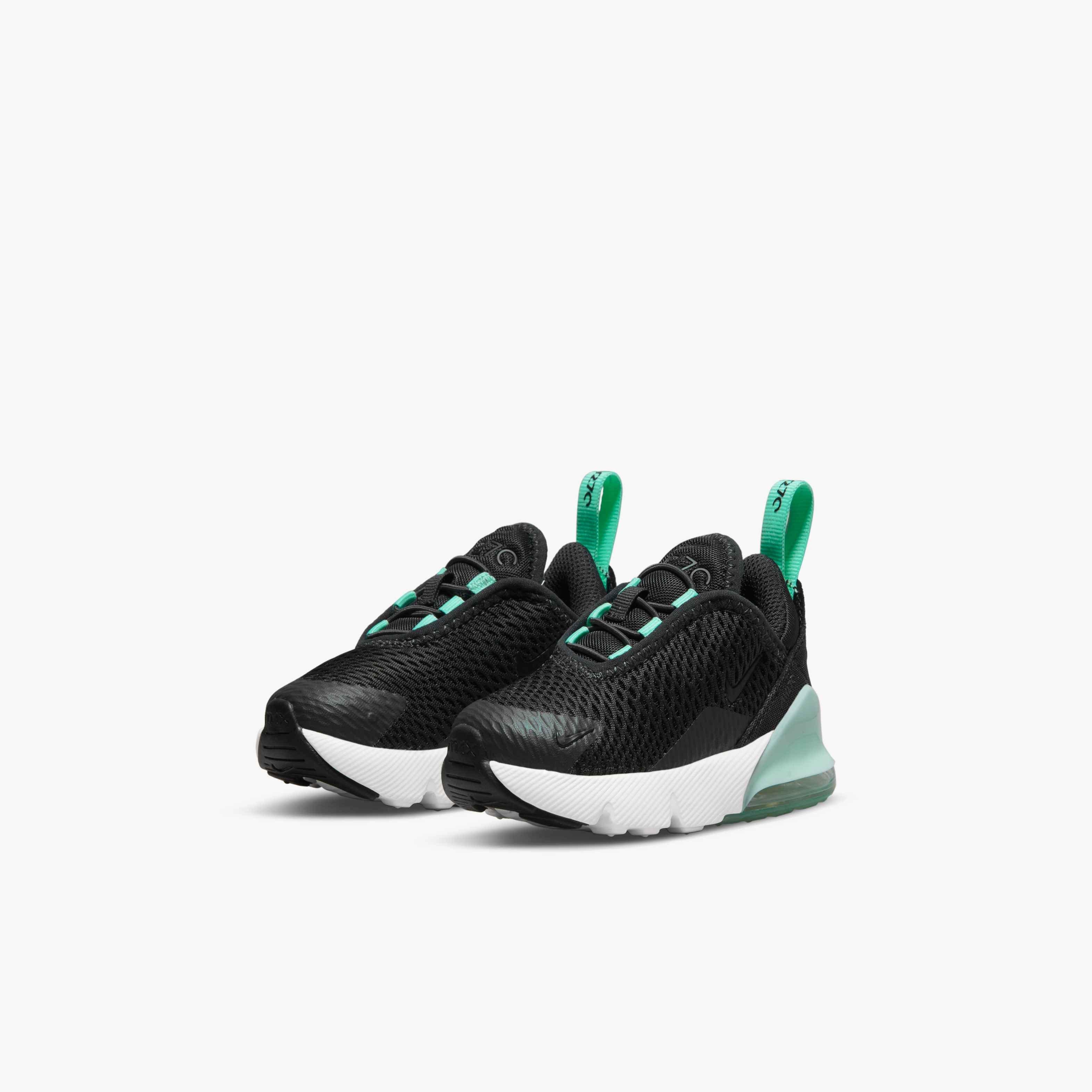 Nike Air Max 270 "Off Noir/Black/Summit White/Mint Foam" Infant Boys' Shoe - BLACK Thumbnail View 3