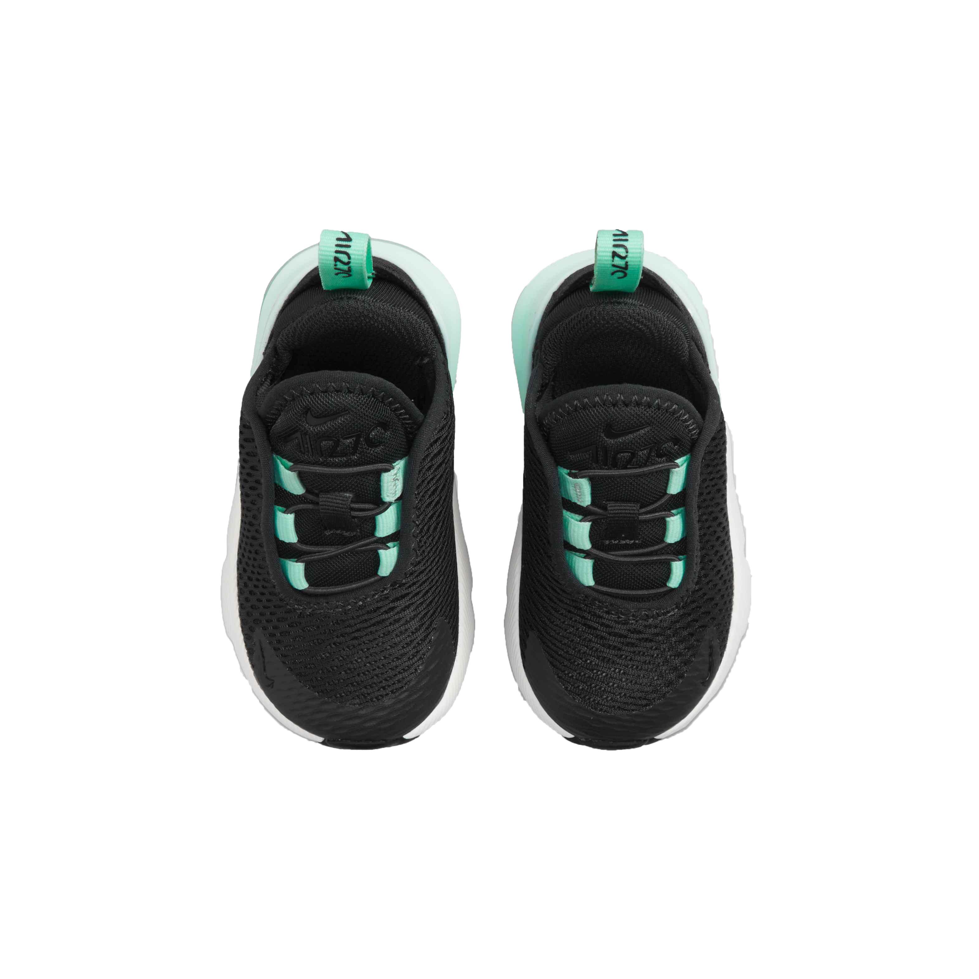 Nike Air Max 270 "Off Noir/Black/Summit White/Mint Foam" Infant Boys' Shoe - BLACK Thumbnail View 4