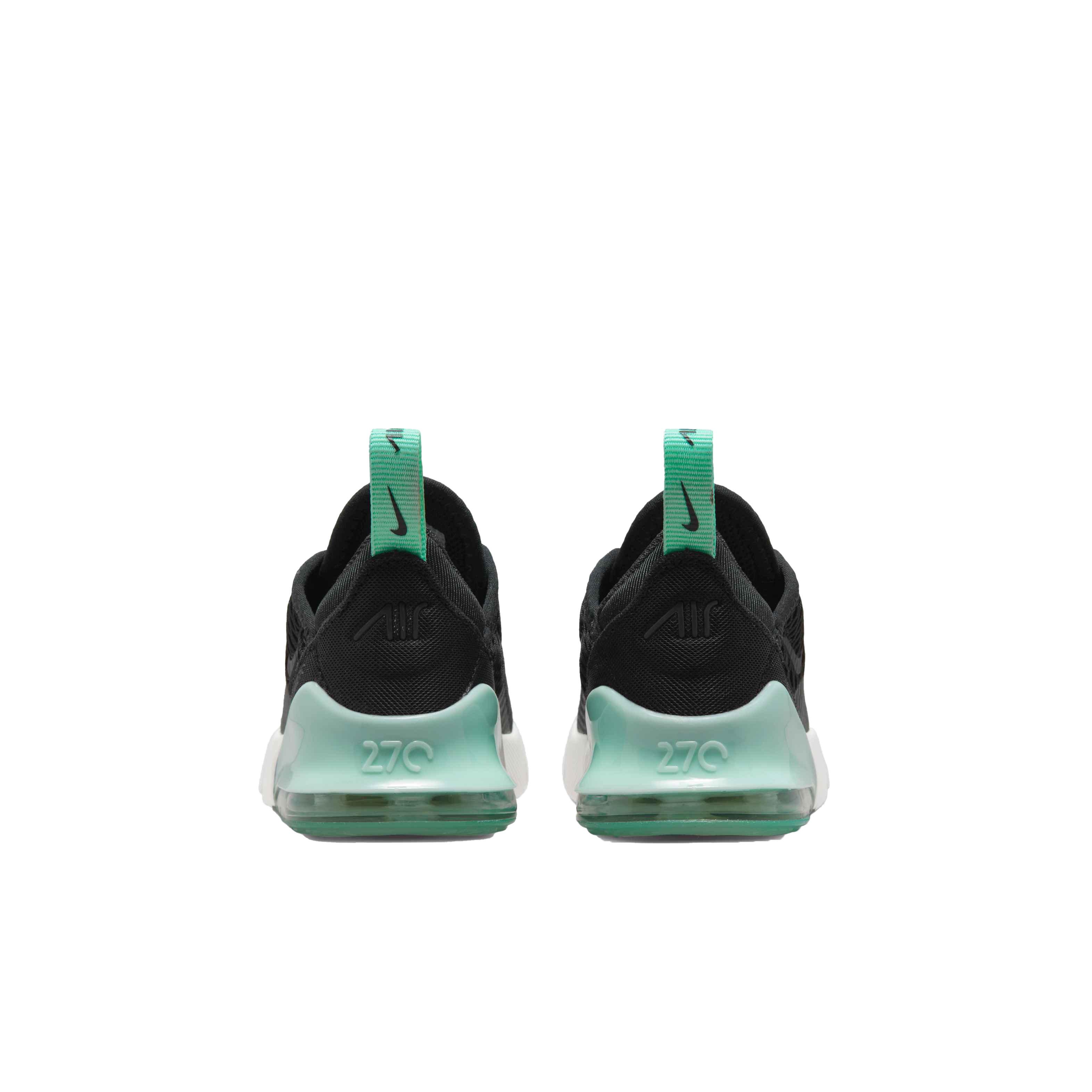 Nike Air Max 270 "Off Noir/Black/Summit White/Mint Foam" Infant Boys' Shoe - BLACK Thumbnail View 6