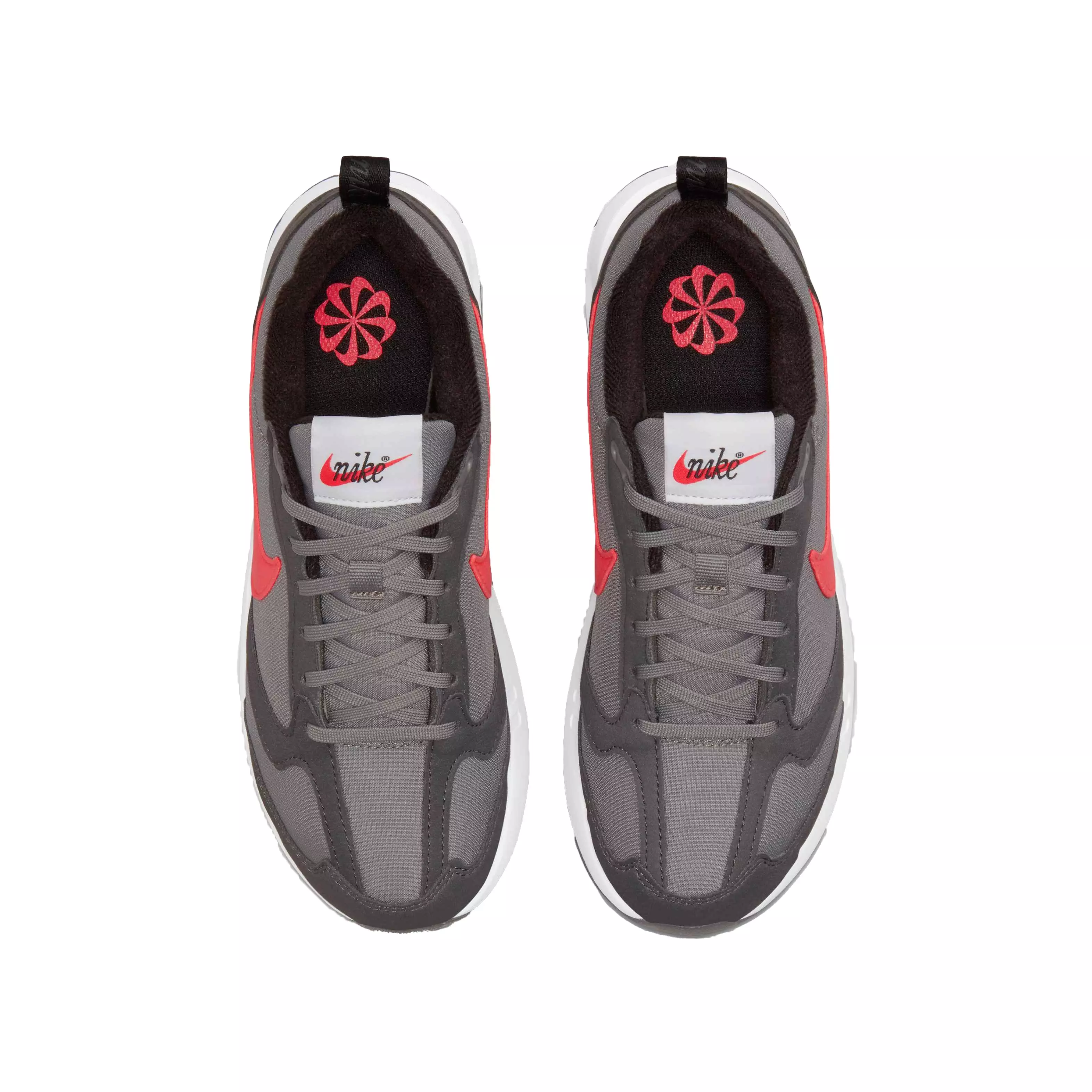 Nike Air Max Dawn "Flat Pewter/Siren Red/Medium Ash/Black" Grade School Boys' Shoe - GREY