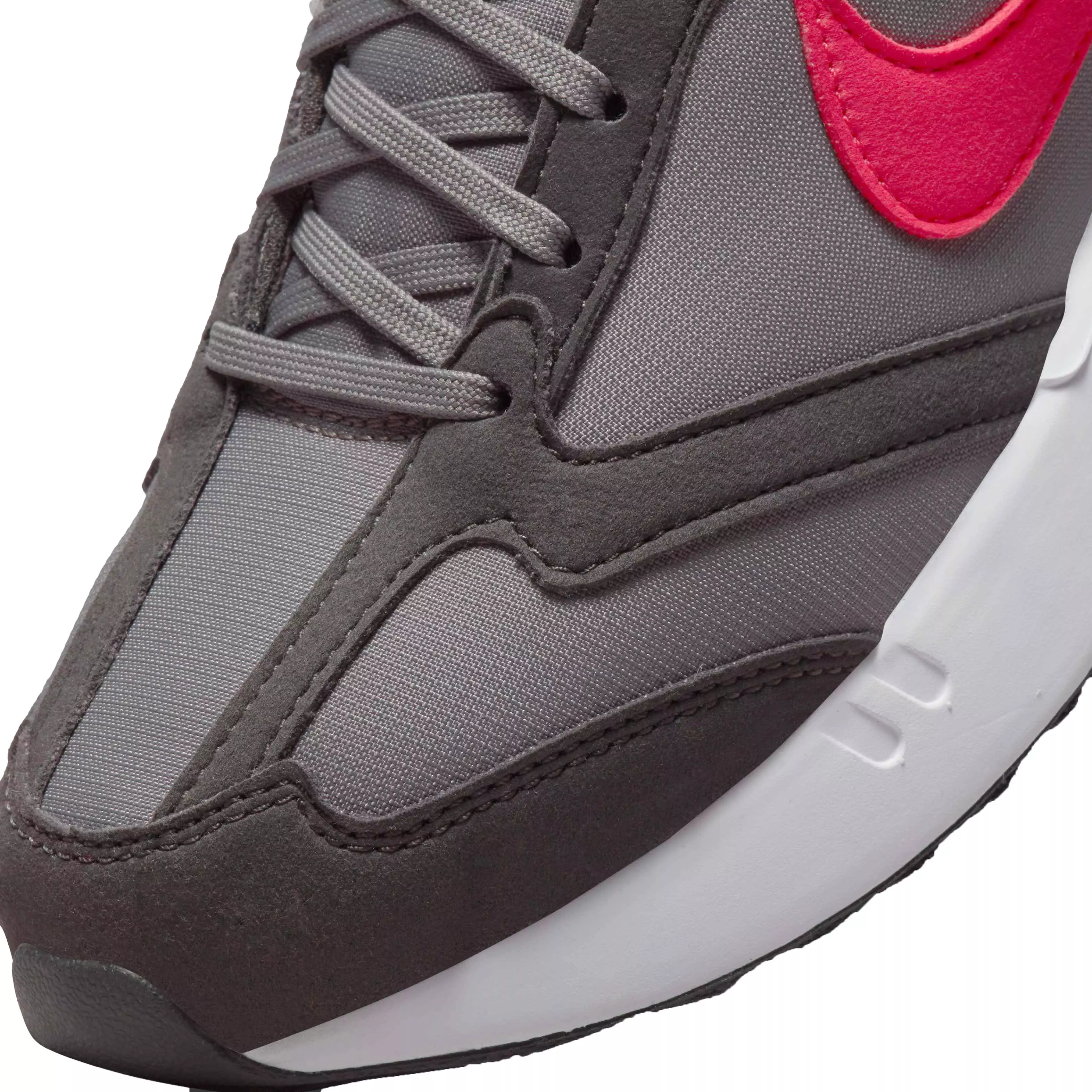 Nike Air Max Dawn "Flat Pewter/Siren Red/Medium Ash/Black" Grade School Boys' Shoe - GREY