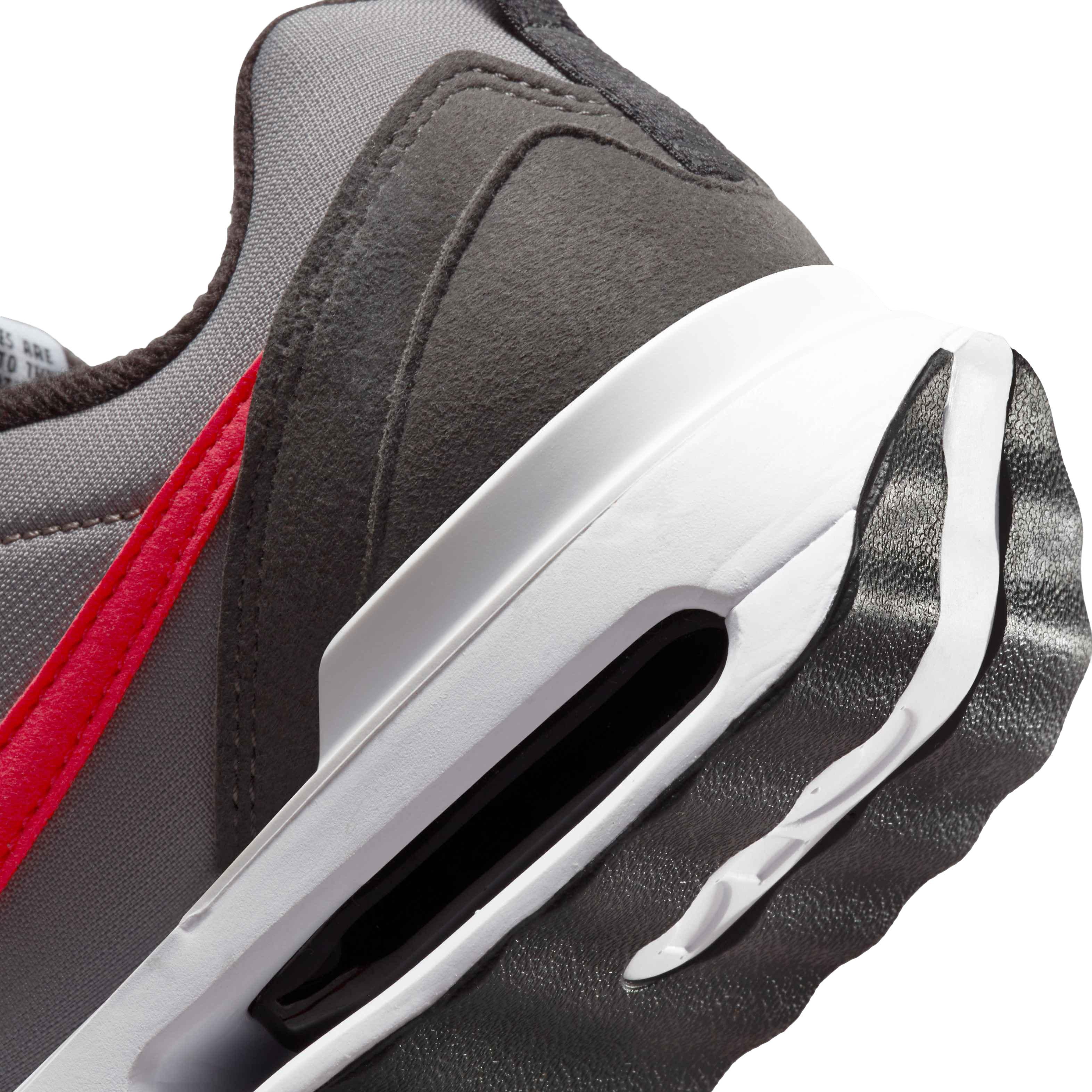 Nike Air Max Dawn Grade School Boys' "Flat Pewter/Siren Red/Medium Ash/Black" Shoe