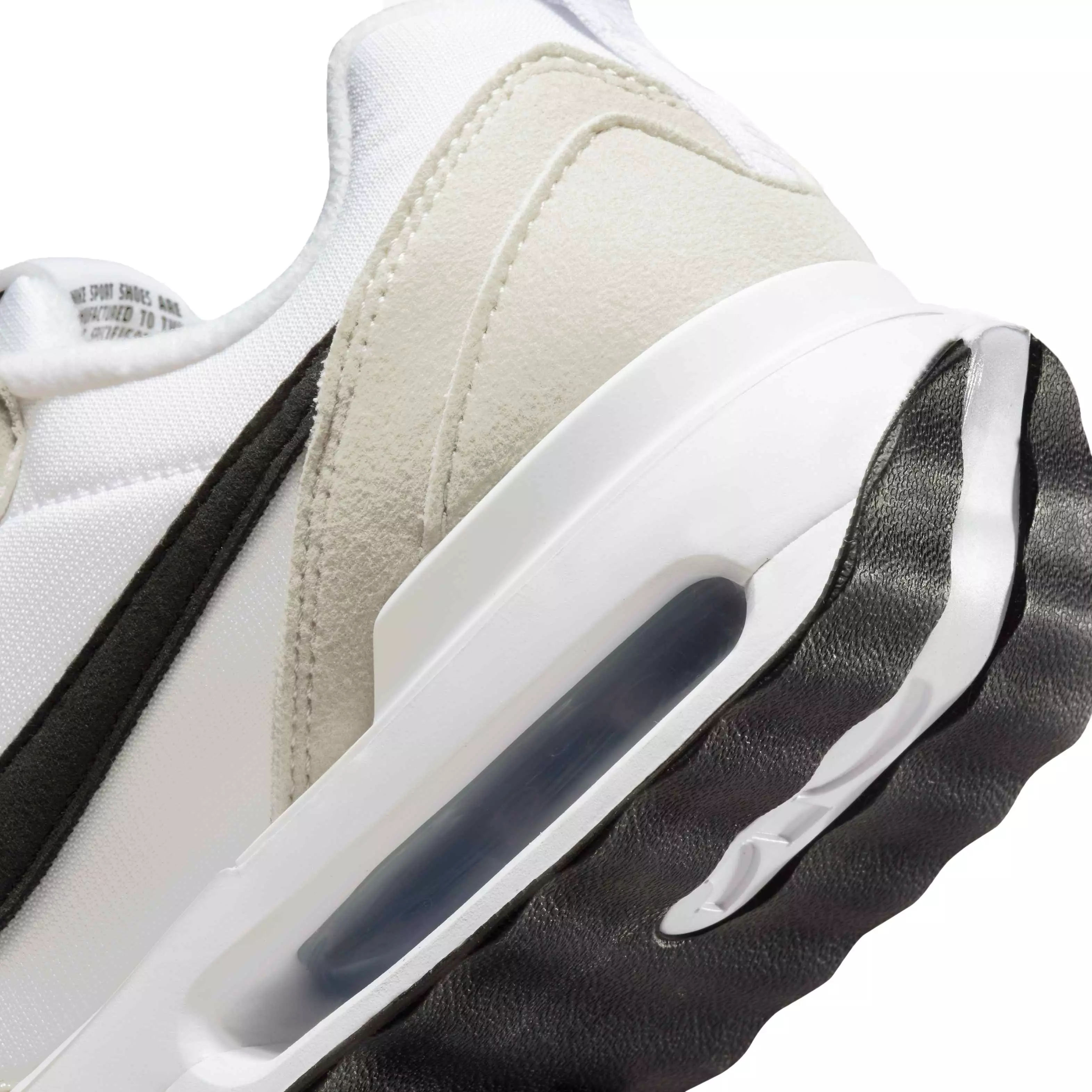 Nike Air Max Dawn "White/Black/Light Bone" Grade School Boys' Shoe - WHITE