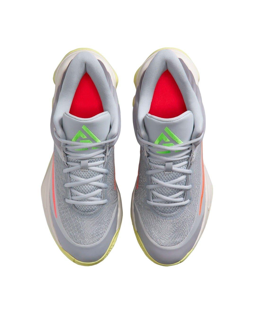 Nike Giannis Immortality 4 "Wolf Grey/Summit White/Luminous Green/Silver" Men's Basketball Shoe - GREY/WHITE/GREEN/SILVER Thumbnail View 4