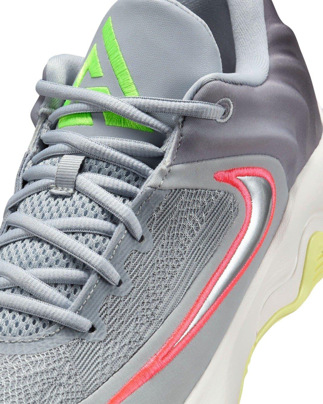 Nike Giannis Immortality 4 "Wolf Grey/Summit White/Luminous Green/Silver" Men's Basketball Shoe - GREY/WHITE/GREEN/SILVER Thumbnail View 7