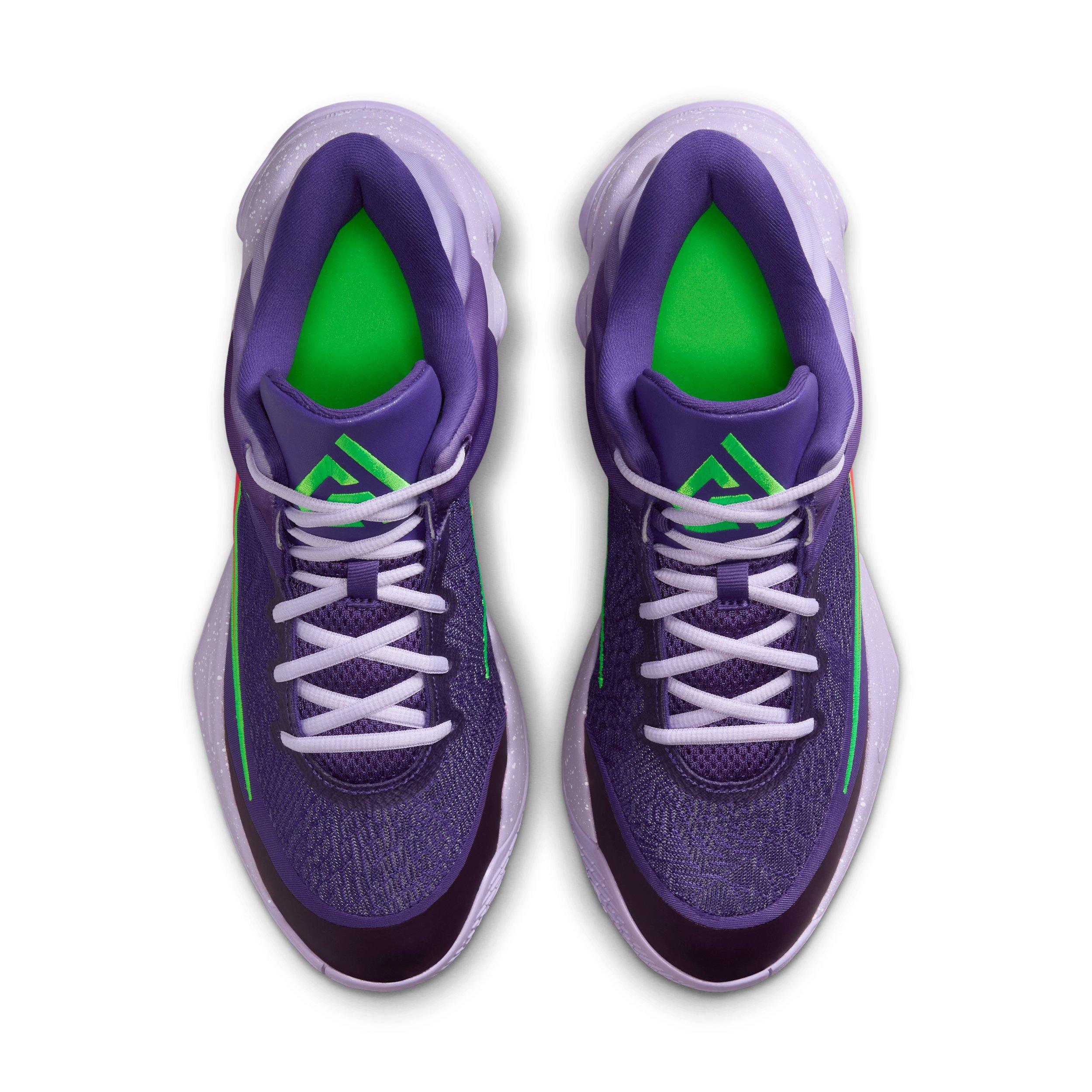 Nike Giannis Immortality 4 "Court Purple/Hydrangeas/White/Bright Crimson" Men's Basketball Shoe - PURPLE/HYDRANGEAS/WHITE/CRIMSON Thumbnail View 4