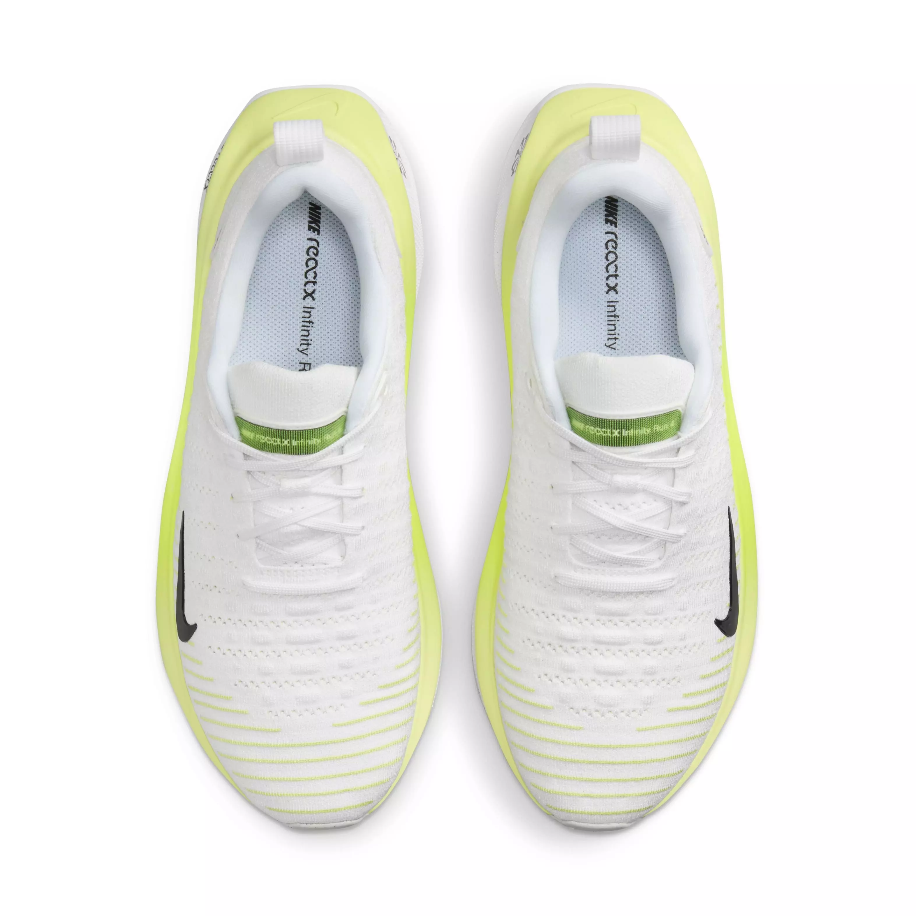 Nike Infinity RN 4 "White/Black/Light Lemon Twist/Volt" Men's Running Shoe - WHITE/BLACK/LT LEMON/VOLT