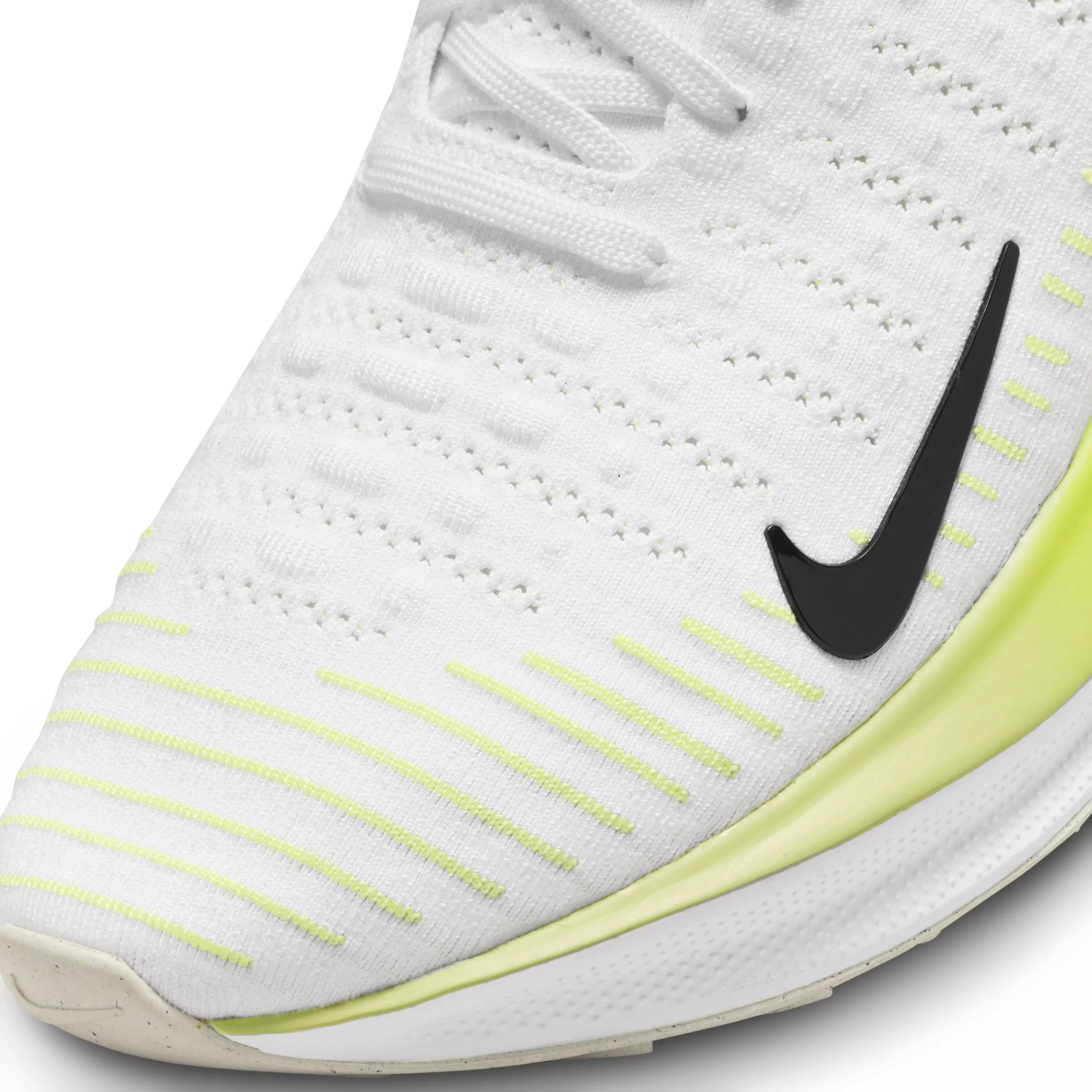 Nike Infinity RN 4 "White/Black/Light Lemon Twist/Volt" Men's Running Shoe - WHITE/BLACK/LT LEMON/VOLT