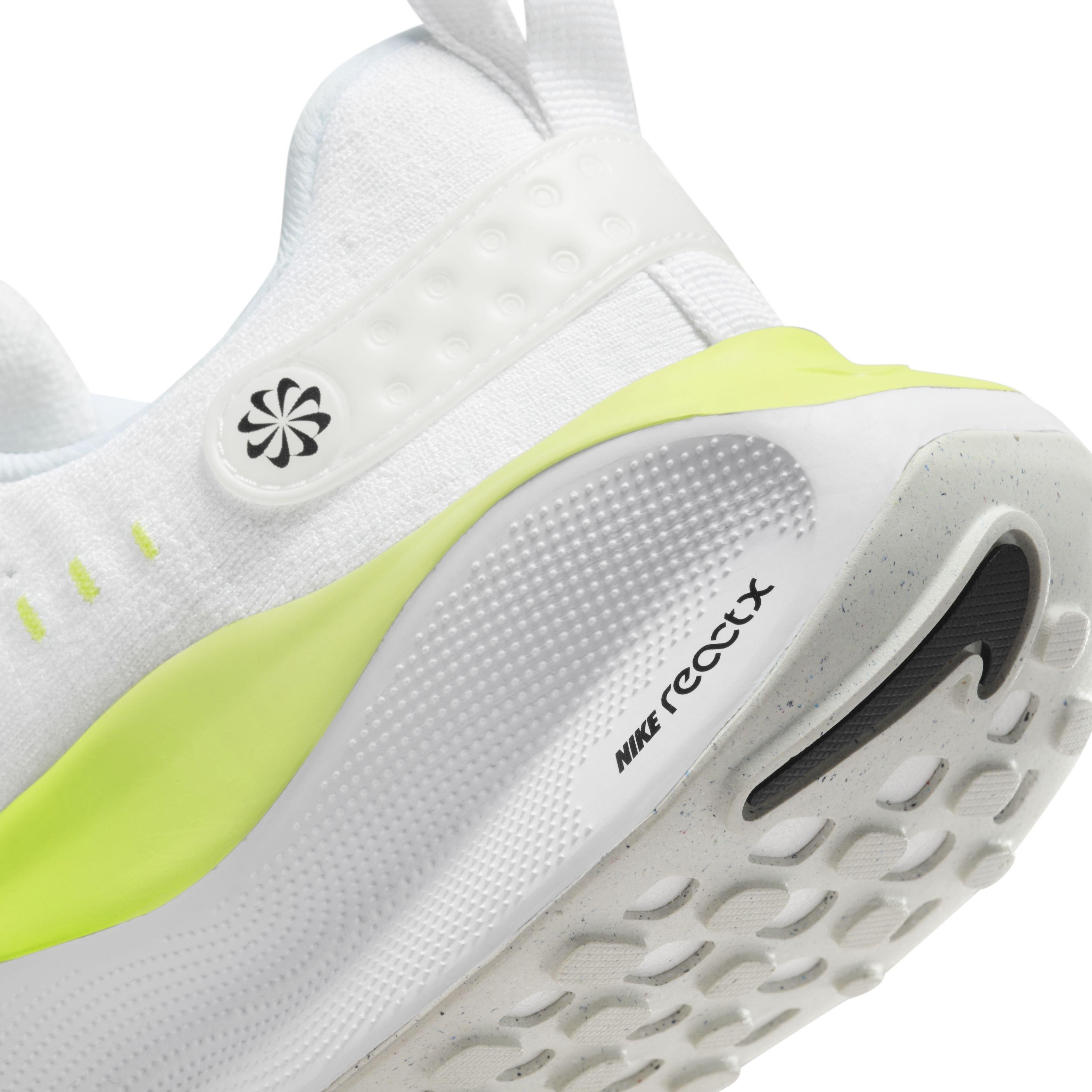 Nike Infinity RN 4 "White/Black/Light Lemon Twist/Volt" Men's Running Shoe - WHITE/BLACK/LT LEMON/VOLT Thumbnail View 8