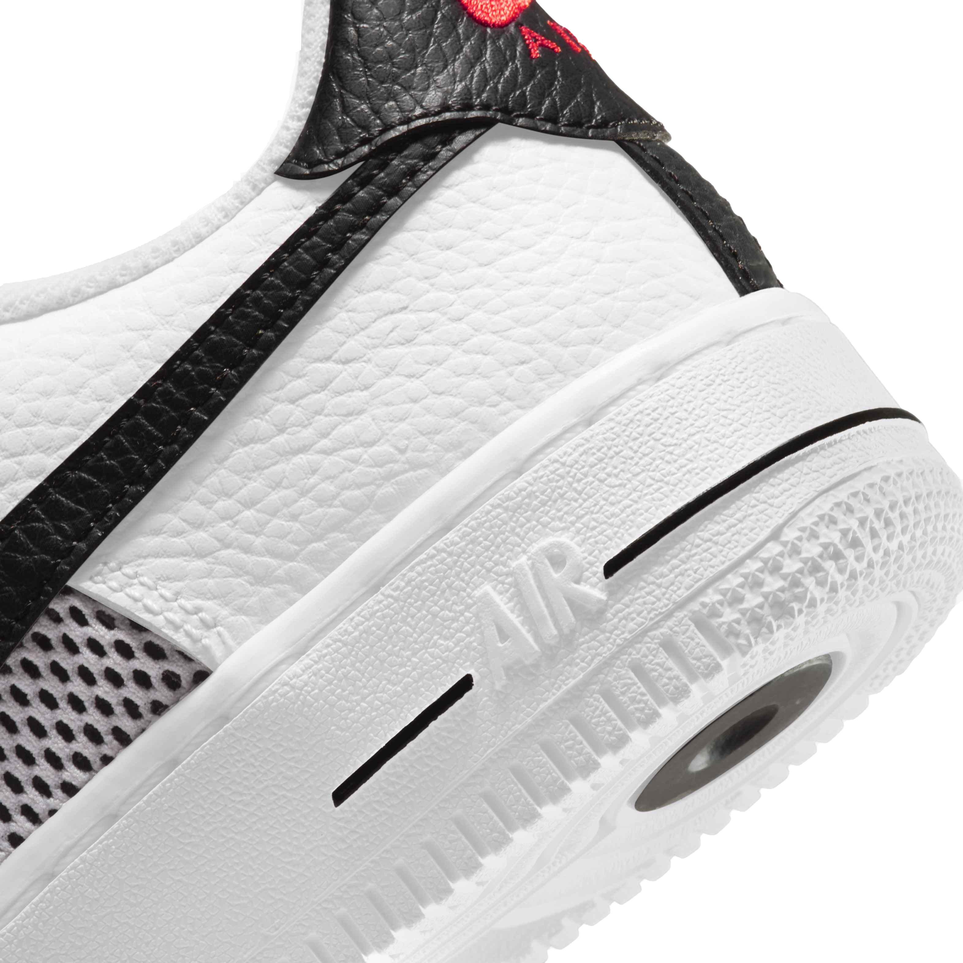 Nike Sportswear AIR FORCE 1 '07 LV8 2 - Trainers - white/black-habanero  red-white/white 