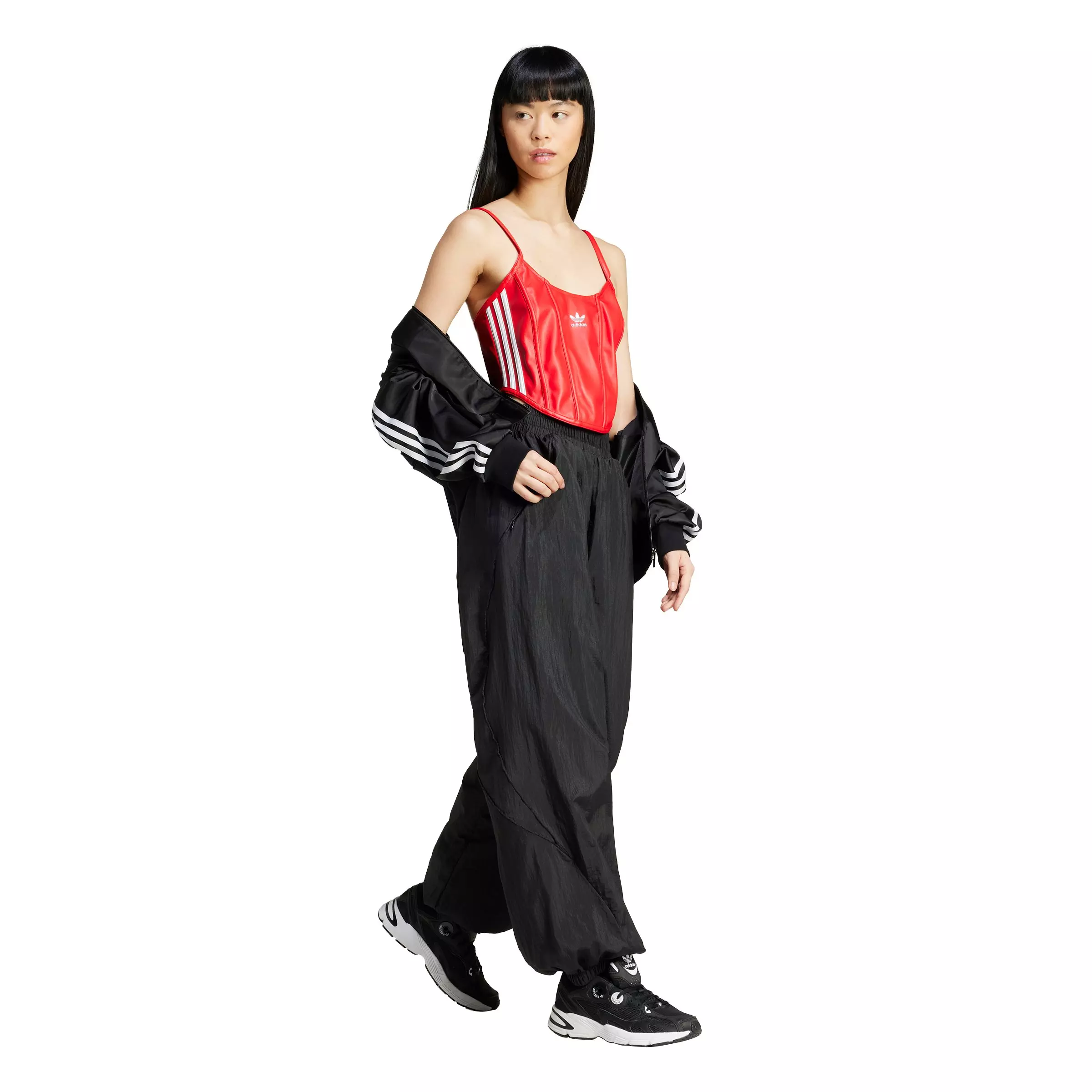 adidas Originals Women's Firebird Pleather Corset - Red - RED