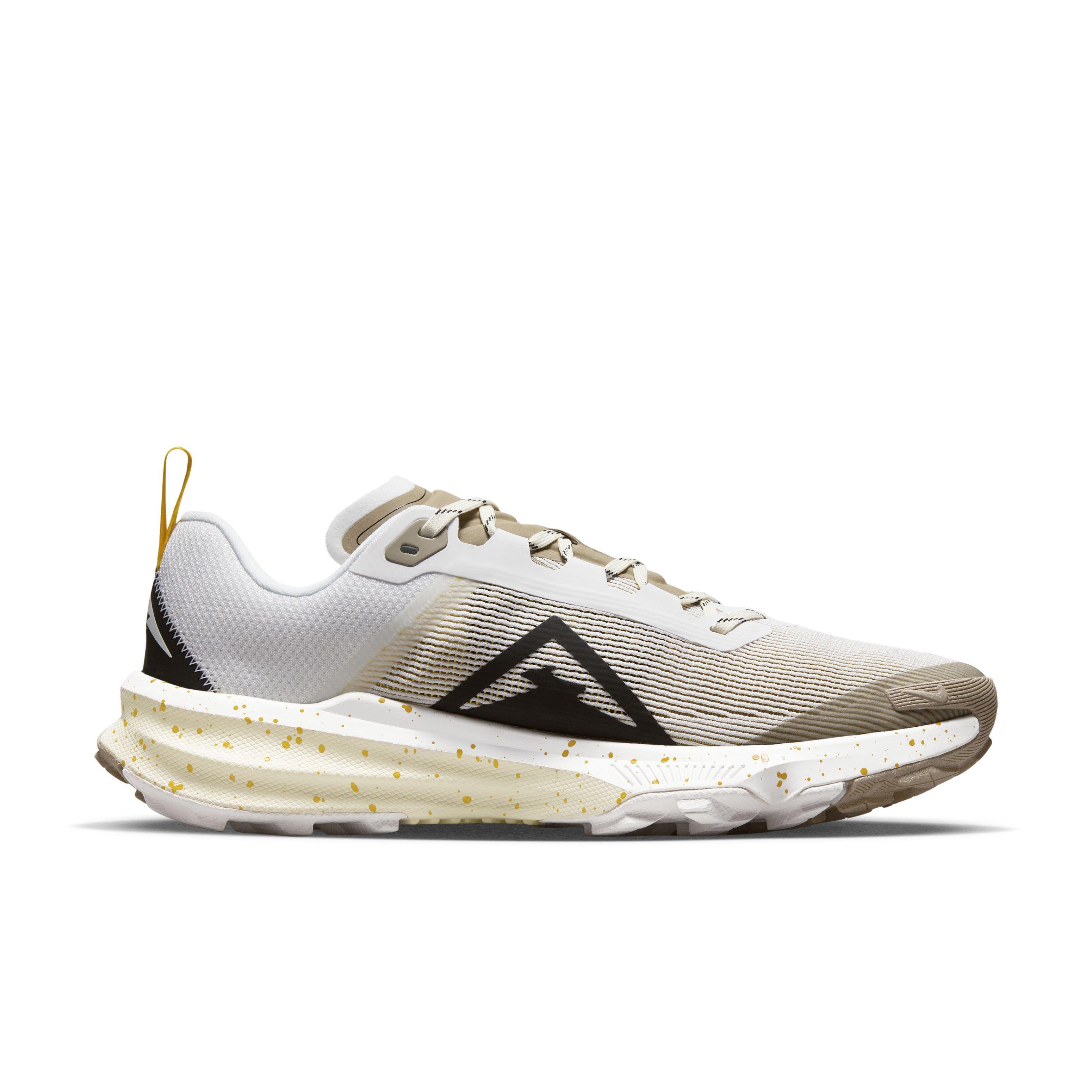 Nike Kiger 9 "White/Black/Khaki/Vivid Sulfur" Men's Trail Running Shoe - WHITE/BLACK/KHAKI/SULFUR Thumbnail View 1