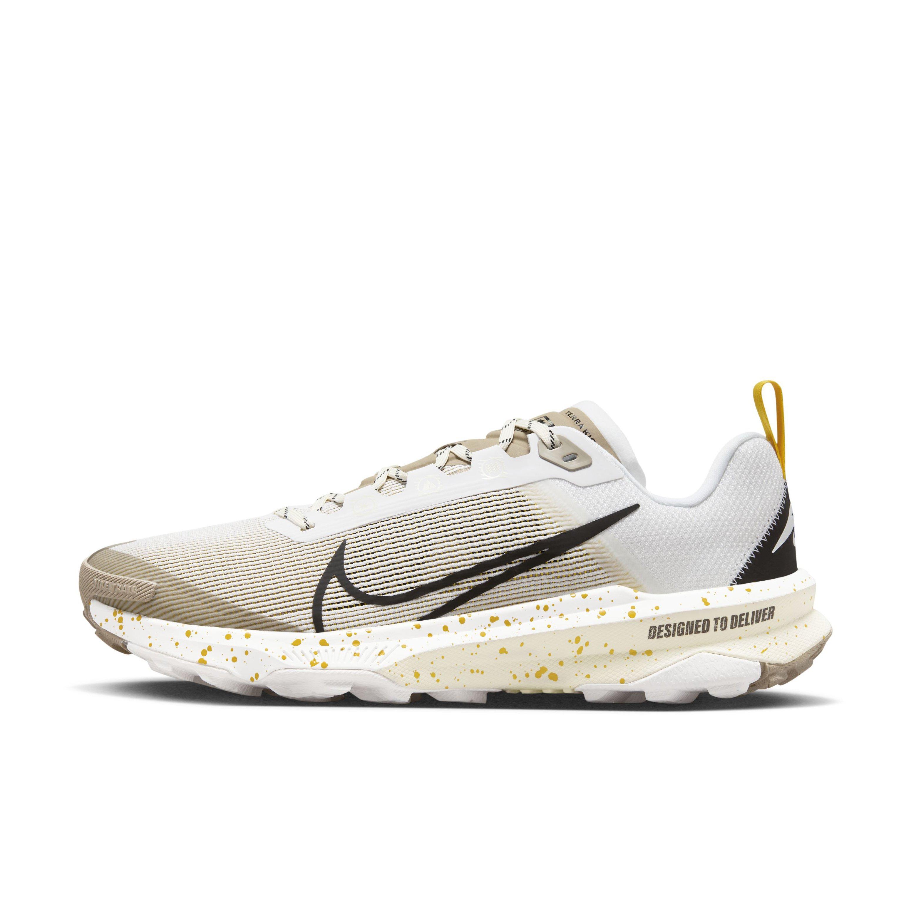Nike Kiger 9 "White/Black/Khaki/Vivid Sulfur" Men's Trail Running Shoe - WHITE/BLACK/KHAKI/SULFUR Thumbnail View 2