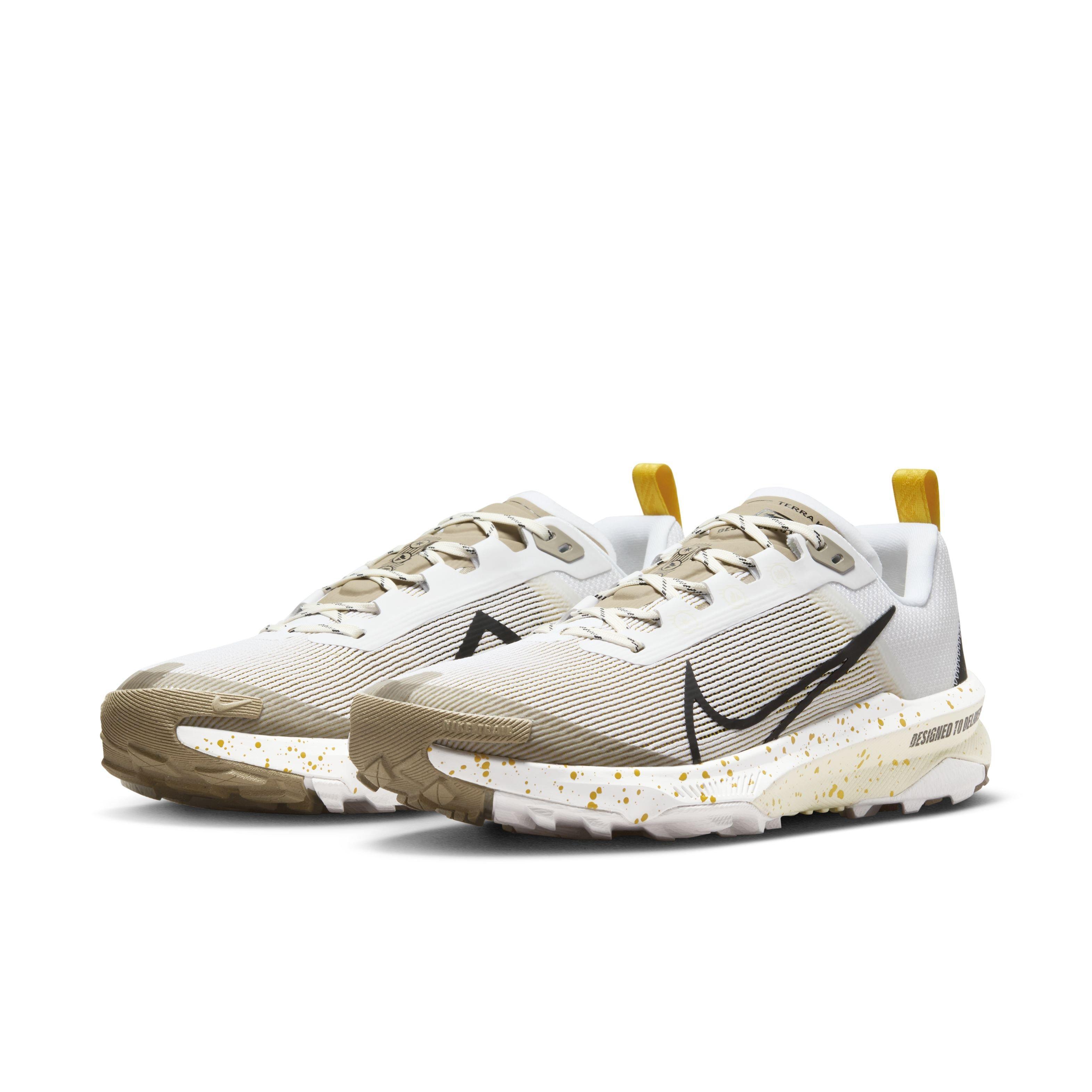 Nike Kiger 9 "White/Black/Khaki/Vivid Sulfur" Men's Trail Running Shoe - WHITE/BLACK/KHAKI/SULFUR Thumbnail View 3