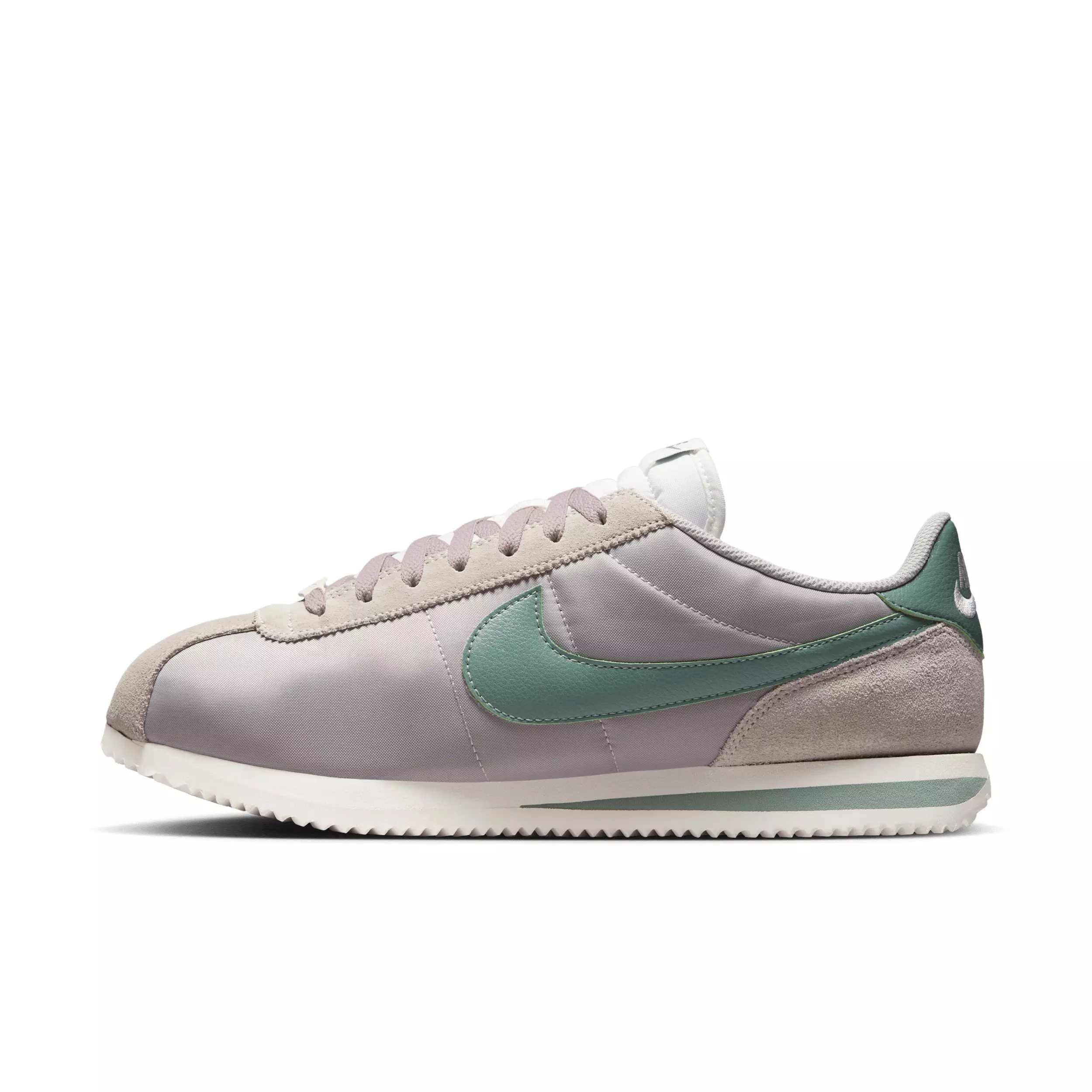 Nike Cortez Textile "College Grey/Sail/Clay Green" Men's Shoe - GREY/SAIL/GREEN