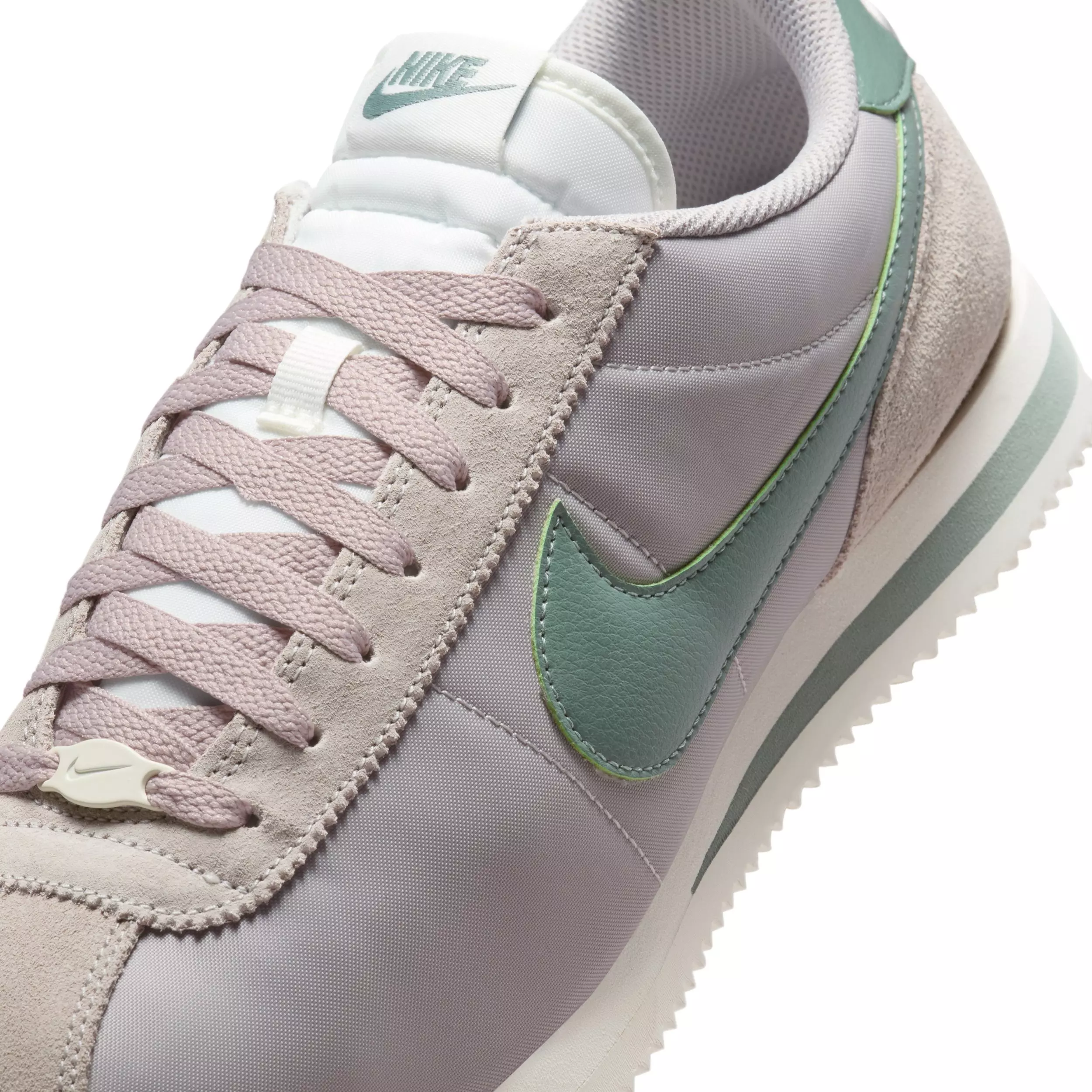 Nike Cortez Textile "College Grey/Sail/Clay Green" Men's Shoe - GREY/SAIL/GREEN