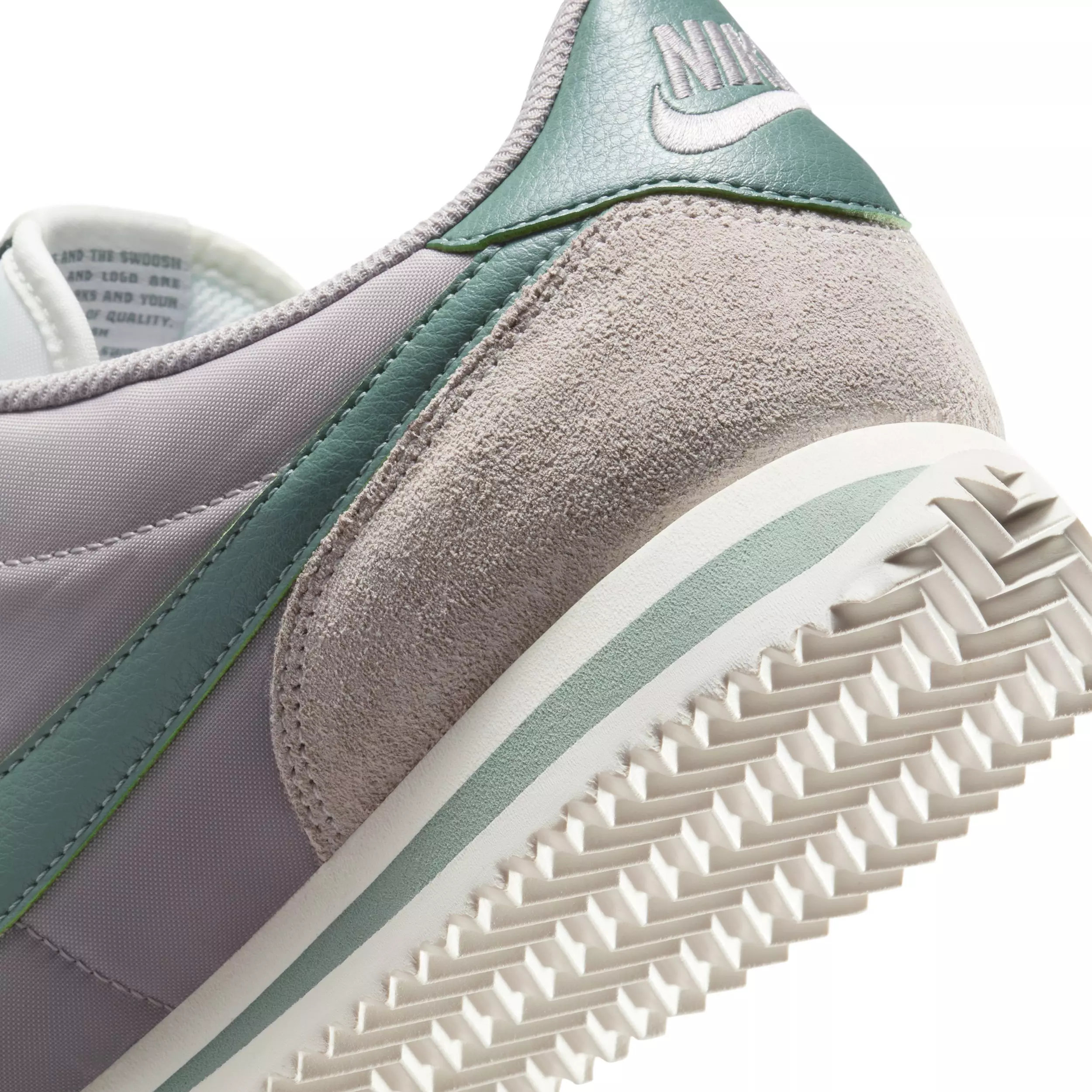 Nike Cortez Textile "College Grey/Sail/Clay Green" Men's Shoe - GREY/SAIL/GREEN