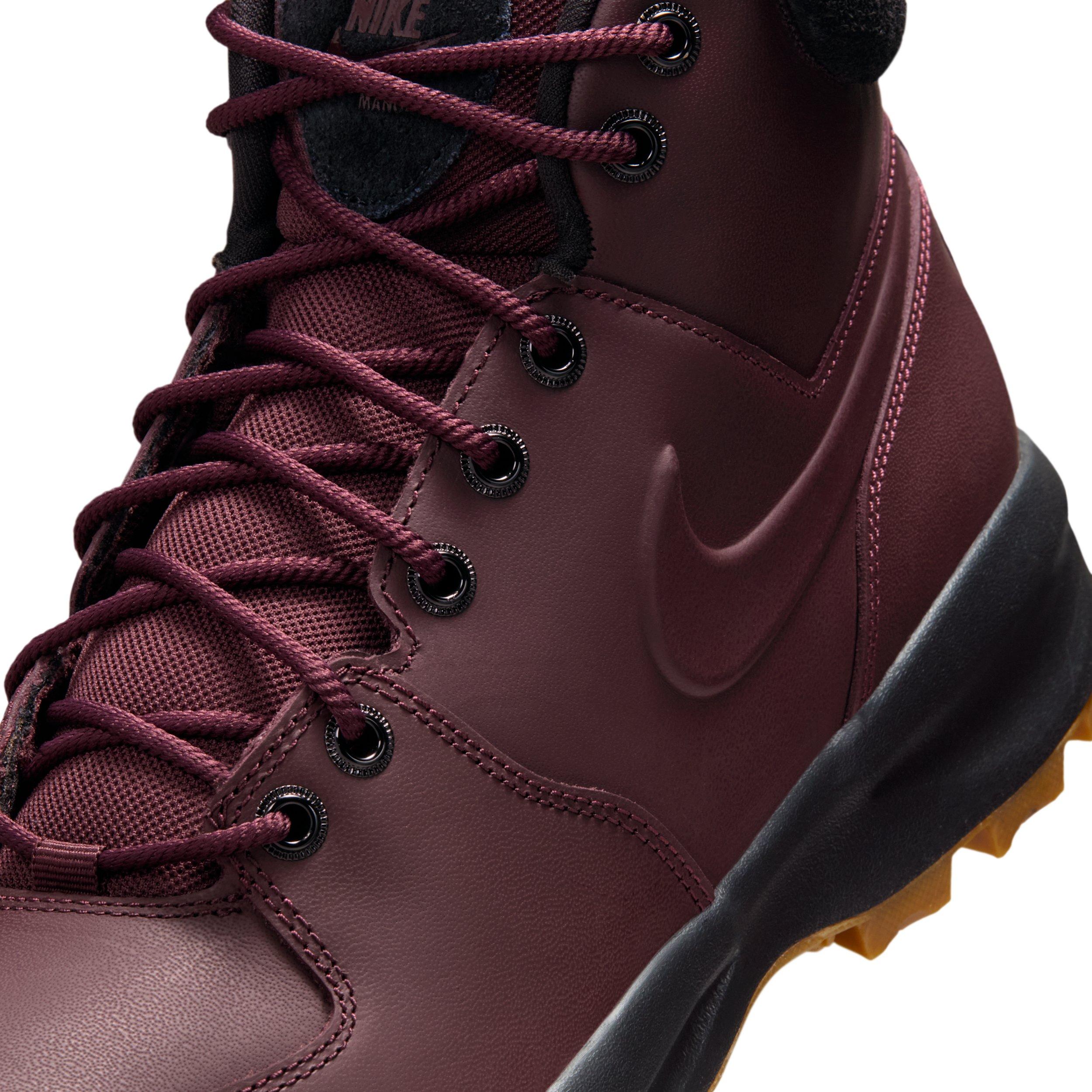 Nike Men\'s Dark Red Leather Boots Nike Path Winter Boot Men size 6.5 | Depop main image 3