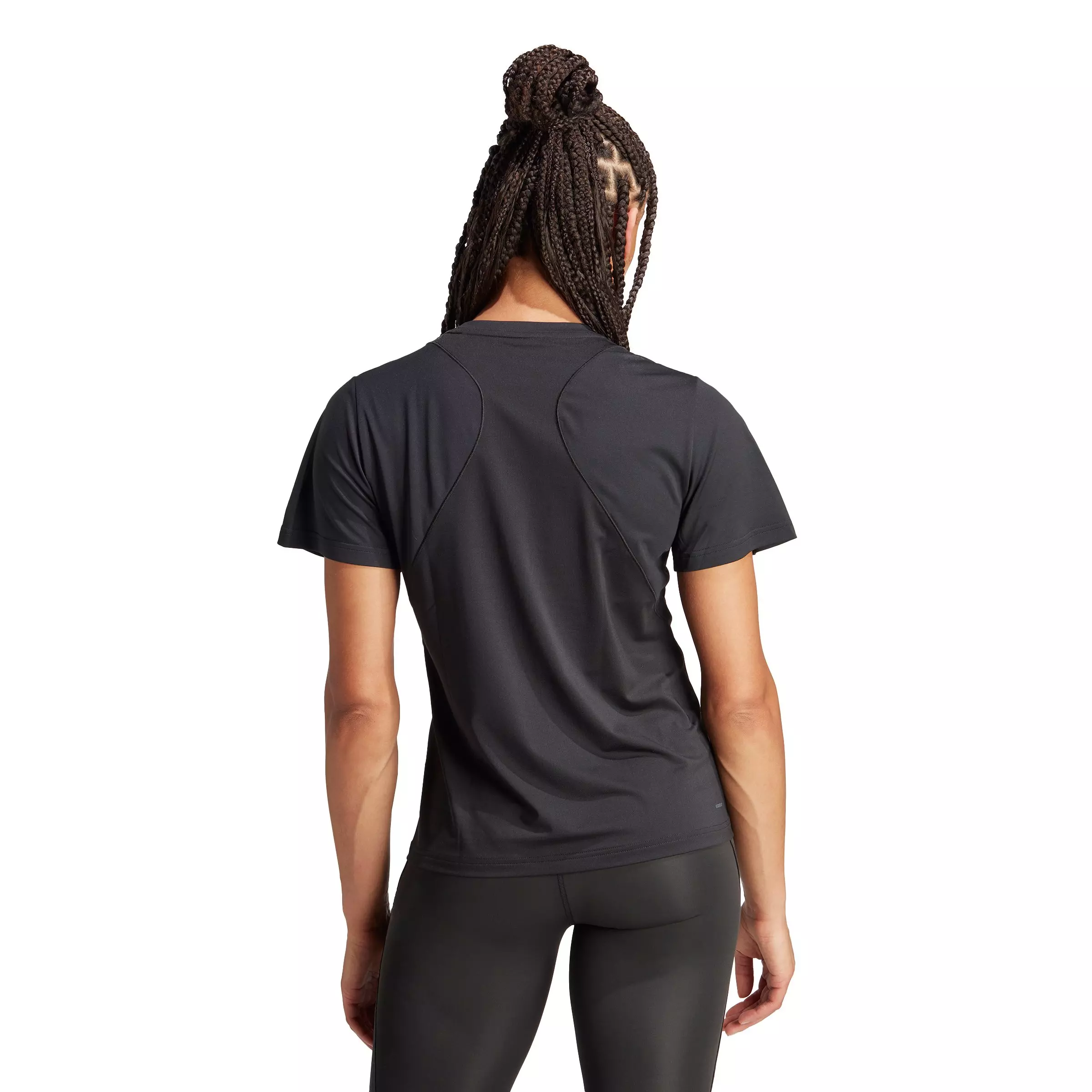 adidas Women's Designed For Training Tee - Black - BLACK