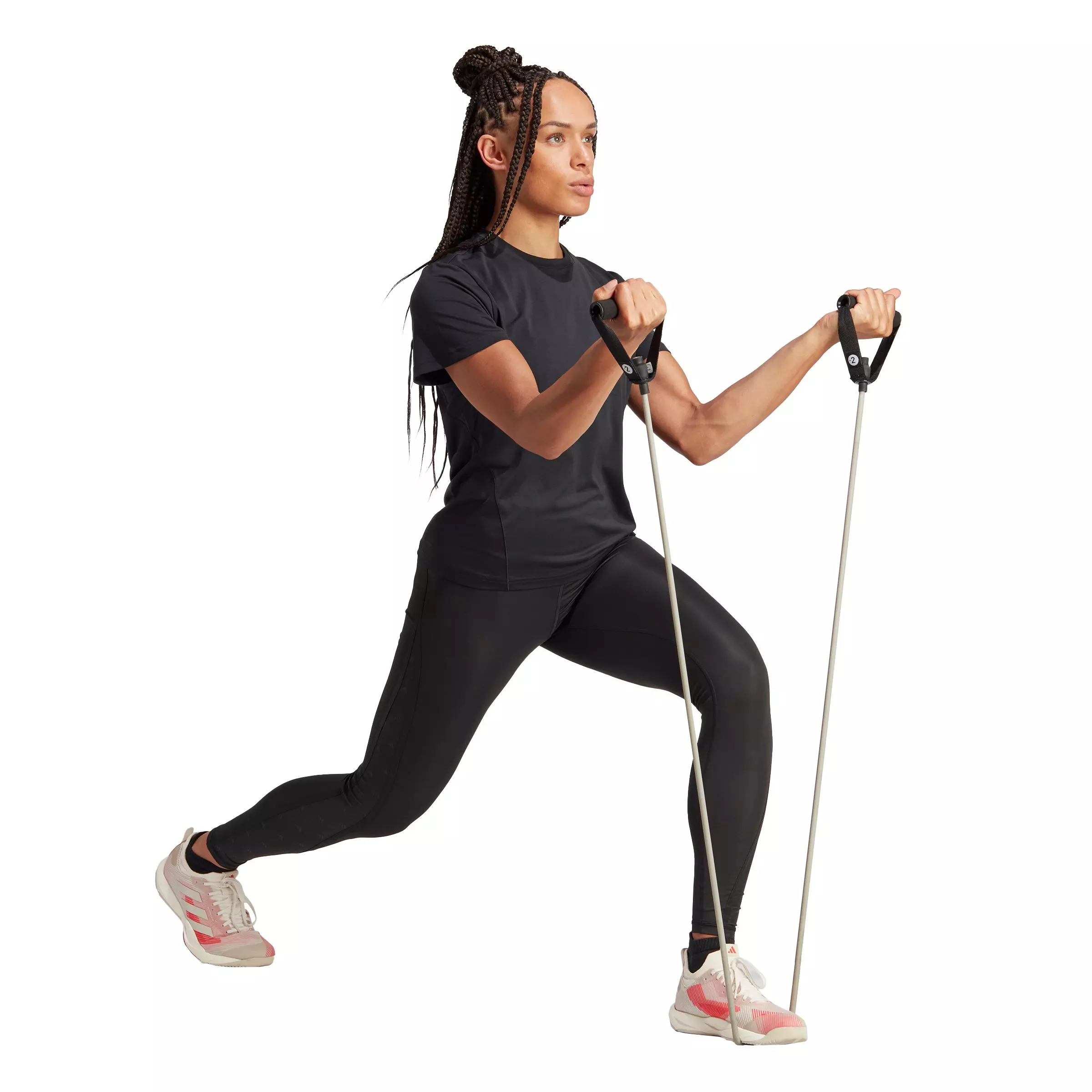 adidas Women's Designed For Training Tee - Black - BLACK