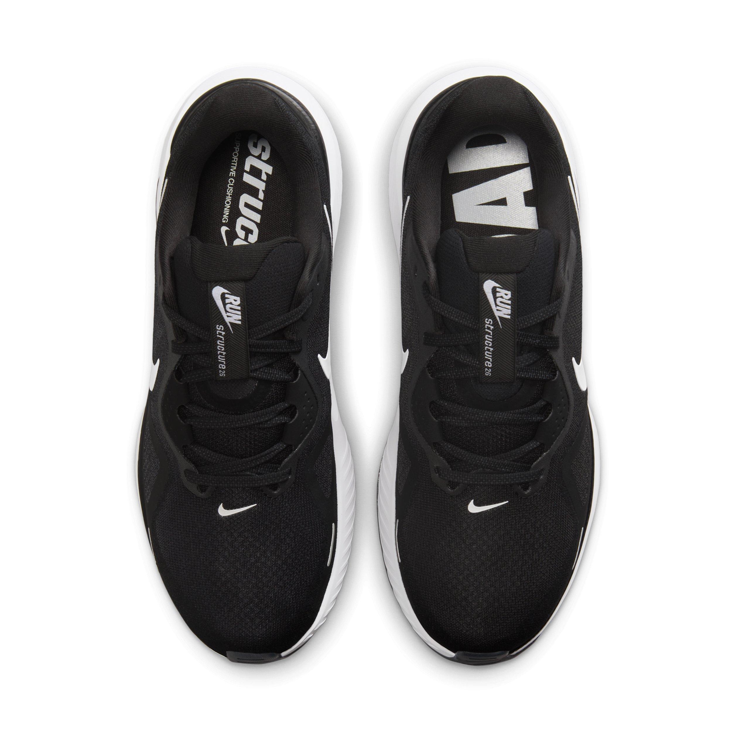 Nike Structure 26 "Black/Cool Grey/Metallic Silver/White" Men's Running Shoe - BLACK/GREY/SILVER/WHITE Thumbnail View 4