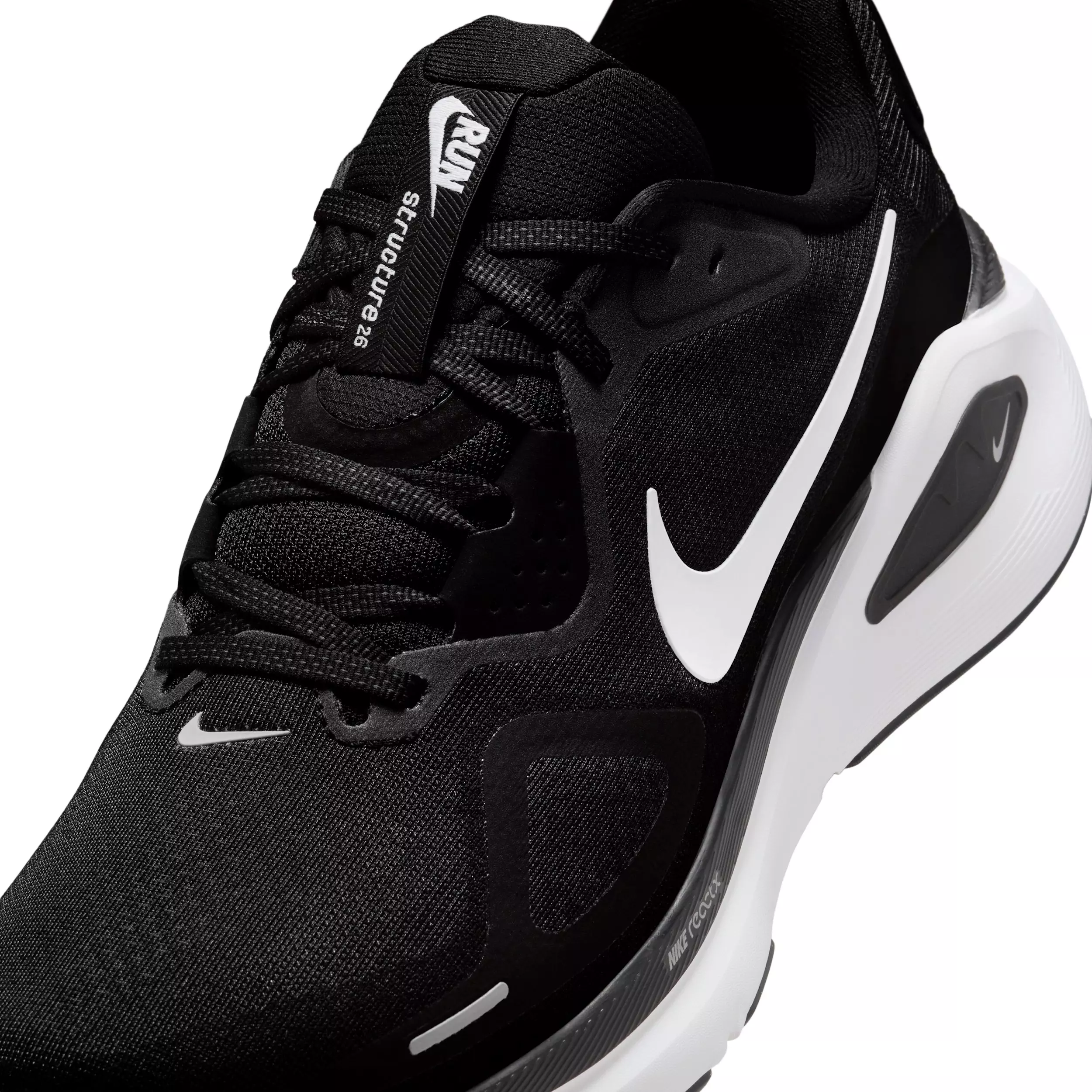Nike Structure 26 "Black/Cool Grey/Metallic Silver/White" Men's Running Shoe - BLACK/GREY/SILVER/WHITE