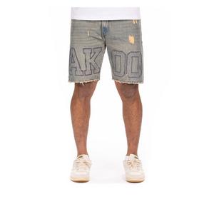 AKOO Men's Lee Light Blue Wash Denim Shorts - BLUE