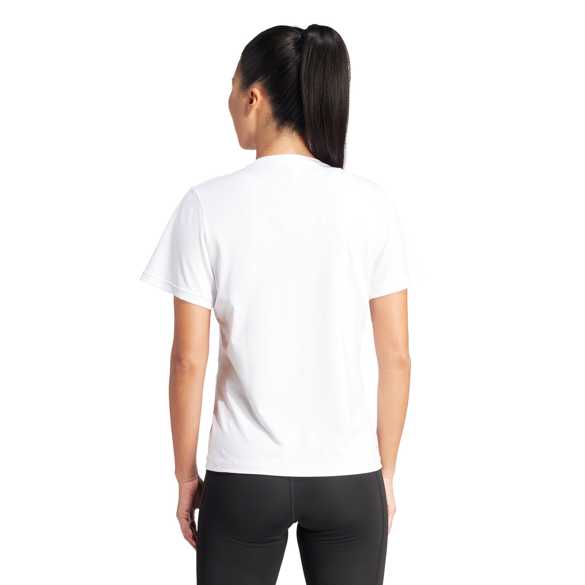 adidas Women's Designed For Training Tee - White - WHITE Thumbnail View 2