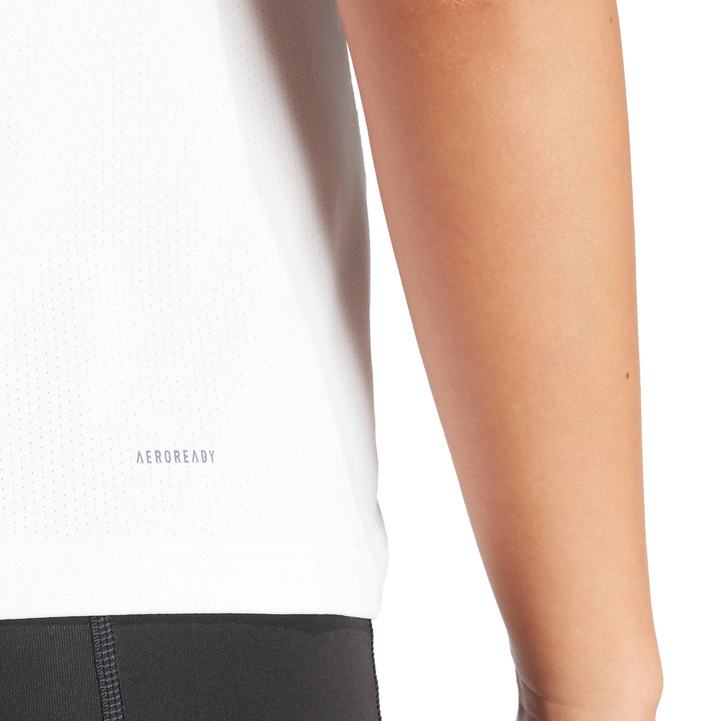 adidas Women's Designed For Training Tee - White - WHITE Thumbnail View 3