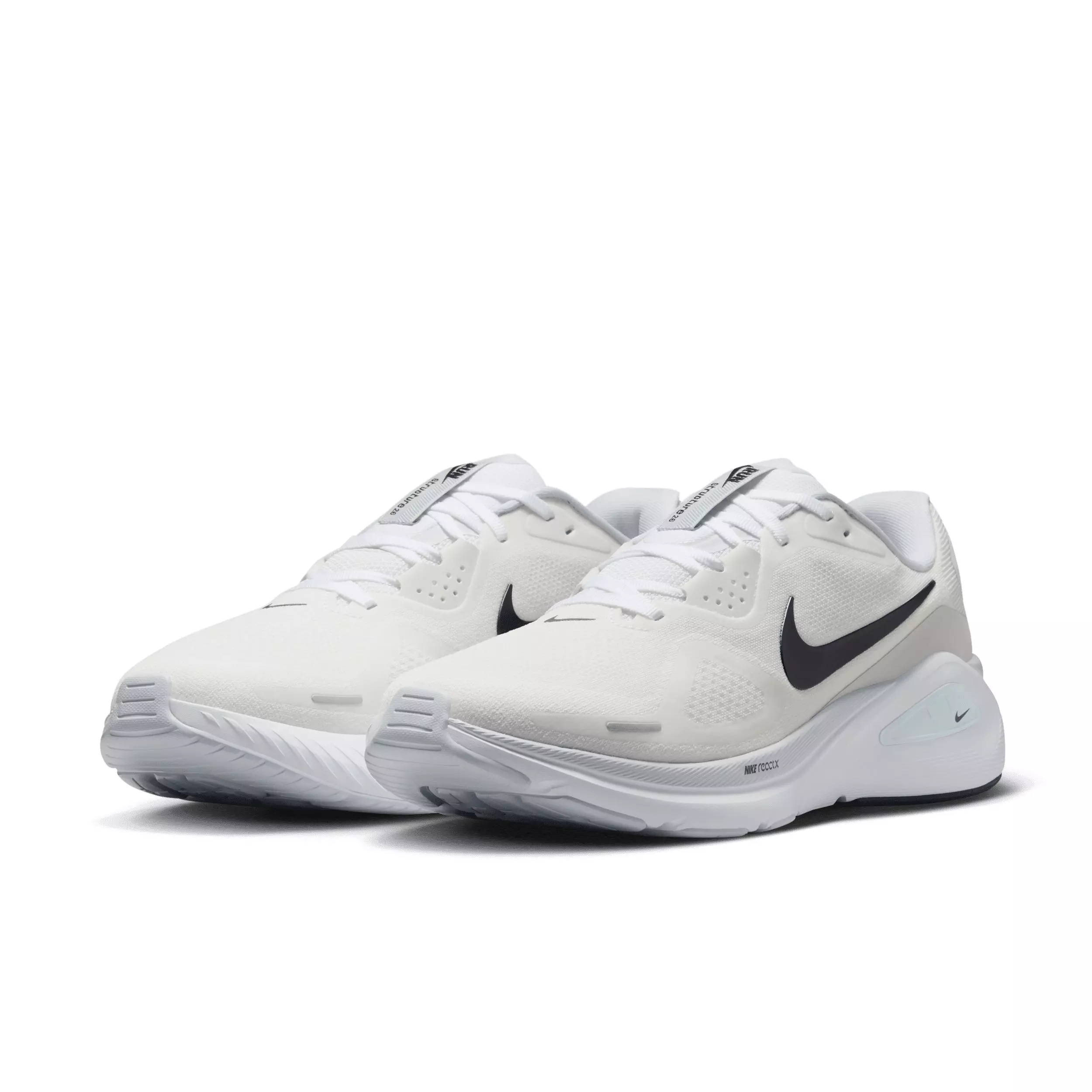 Nike Structure 26 "White/Pure Platinum/Barely Volt/Black" Men's Running Shoe - WHITE/PLATINUM/VOLT/BLACK
