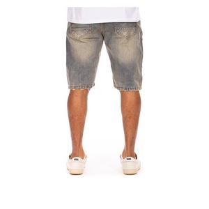 AKOO Men's Marvin Vintage Blue Wash Denim Shorts - BLUE
