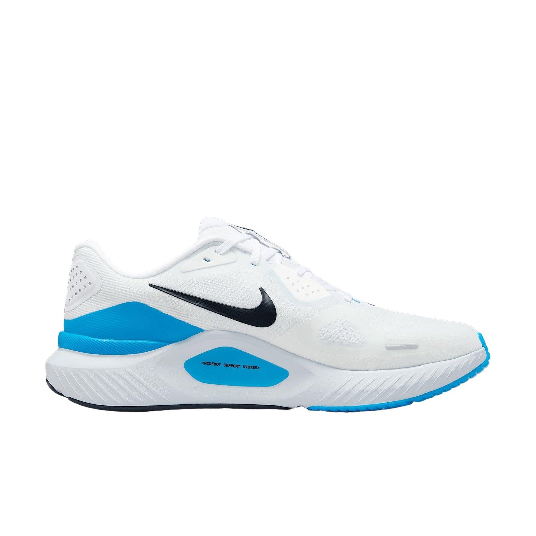 Nike Structure 26 "White/Blue Hero/Pure Platinum/Black" Men's Running Shoe - WHITE/BLUE/PLATINUM/BLACK Thumbnail View 1