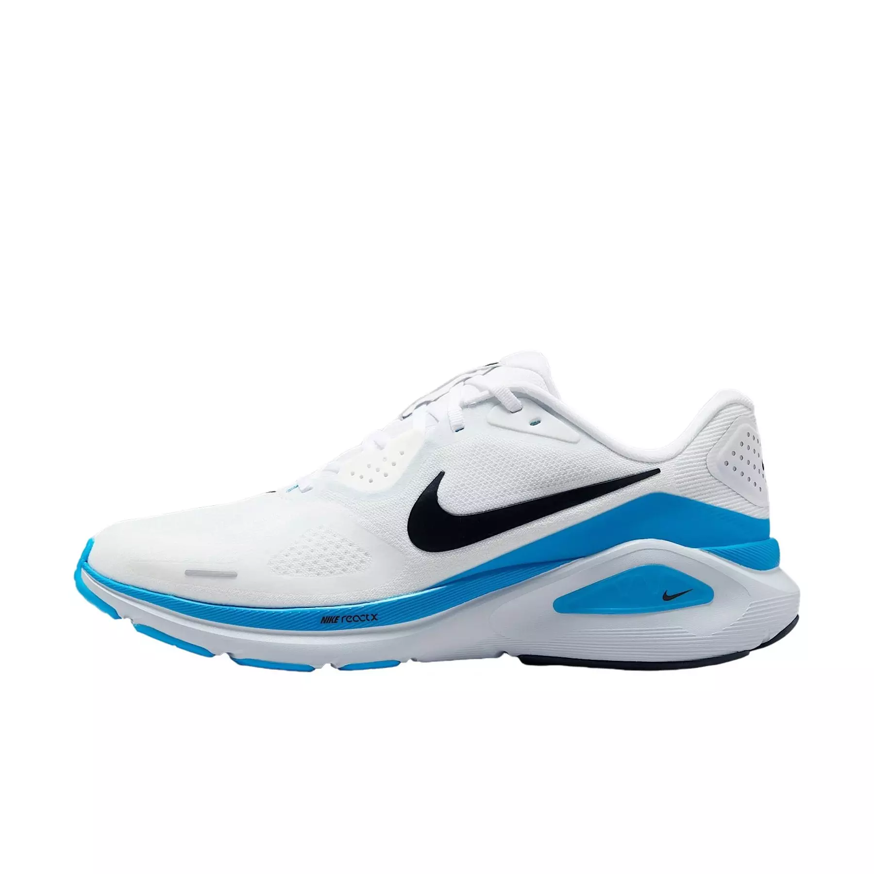 Nike Structure 26 "White/Blue Hero/Pure Platinum/Black" Men's Running Shoe - WHITE/BLUE/PLATINUM/BLACK