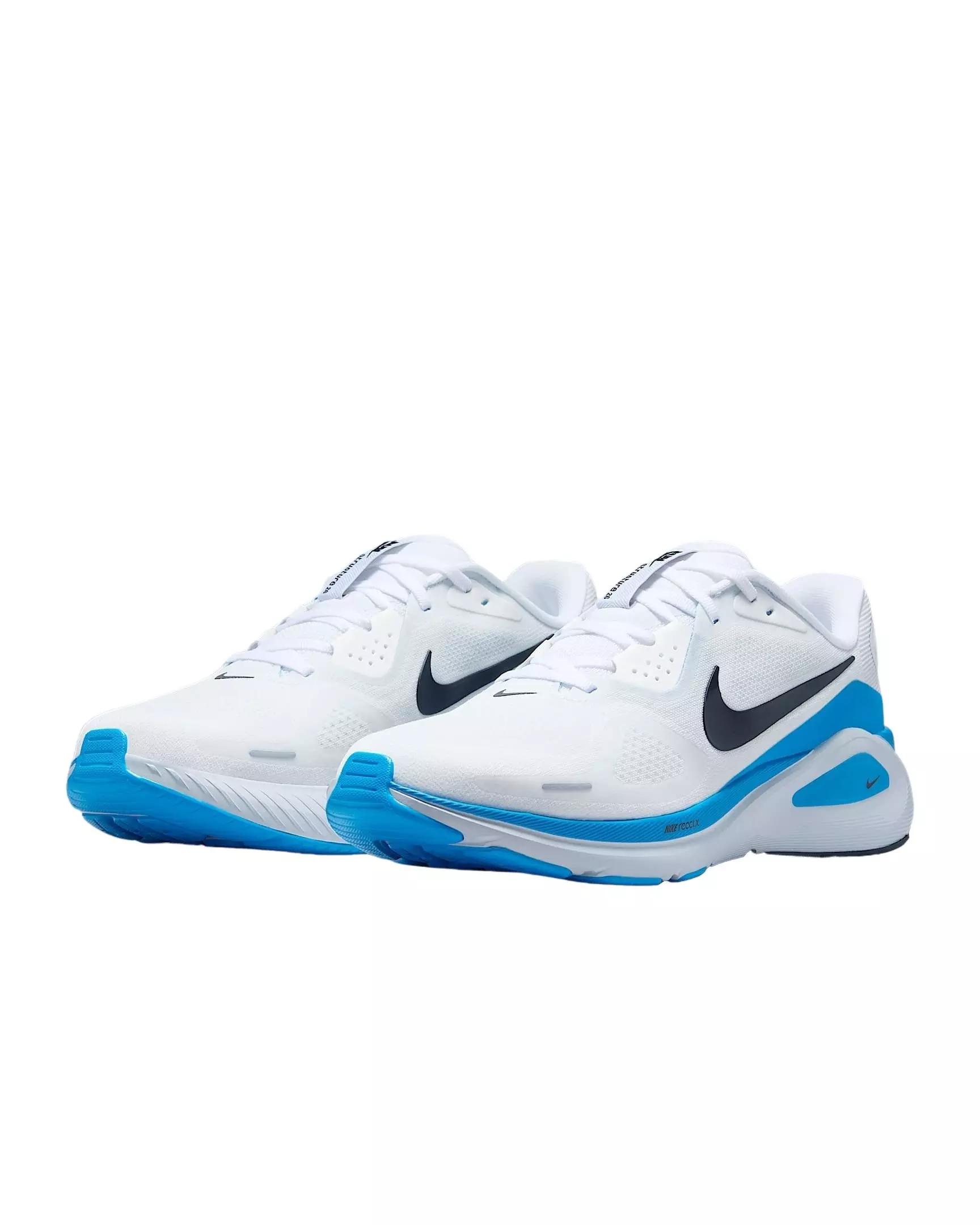 Nike Structure 26 "White/Blue Hero/Pure Platinum/Black" Men's Running Shoe - WHITE/BLUE/PLATINUM/BLACK