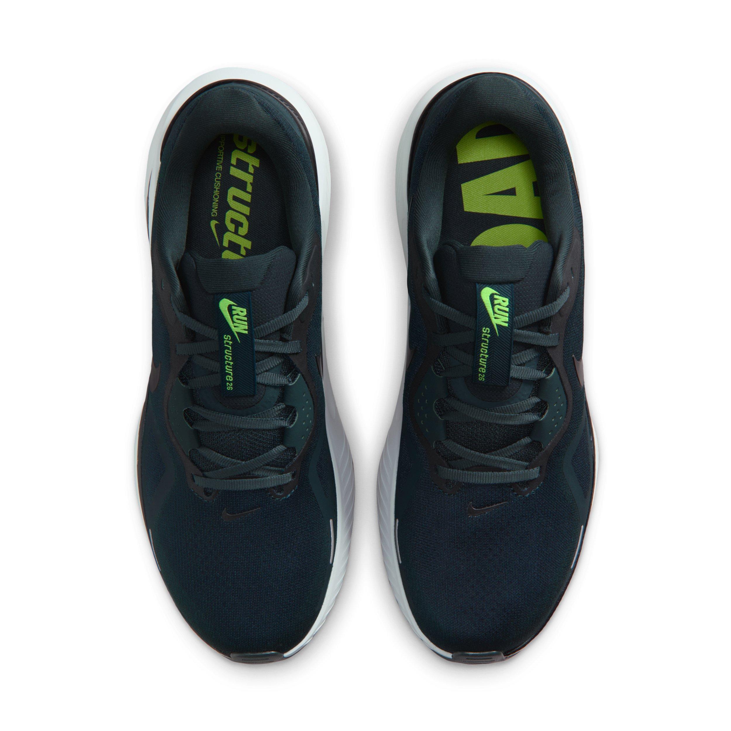 Nike Structure 26 "Seaweed/Volt/Pure Platinum/Black" Men's Running Shoe - SEAWEED/VOLT/PLATINUM/BLACK Thumbnail View 4