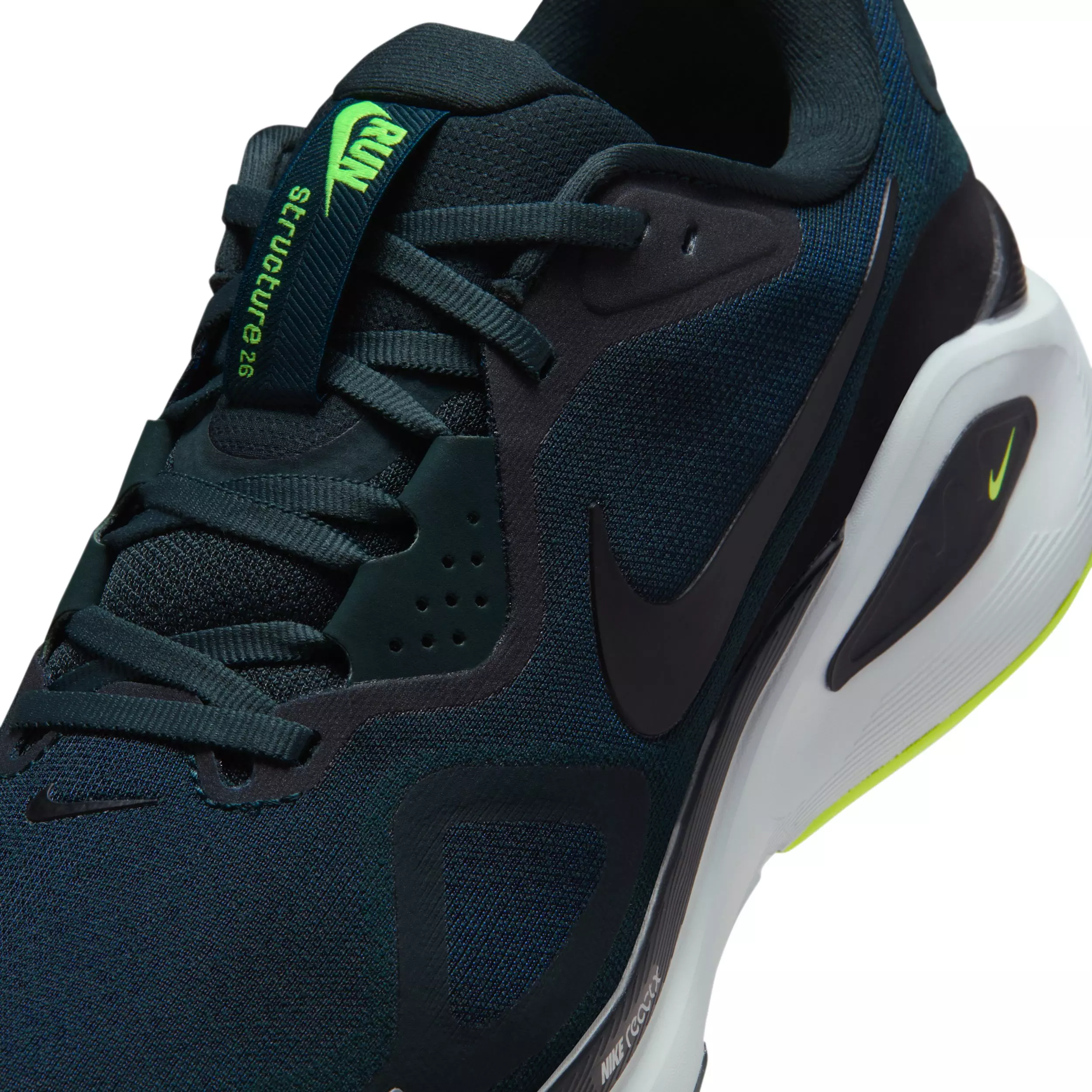 Nike Structure 26 "Seaweed/Volt/Pure Platinum/Black" Men's Running Shoe - SEAWEED/VOLT/PLATINUM/BLACK