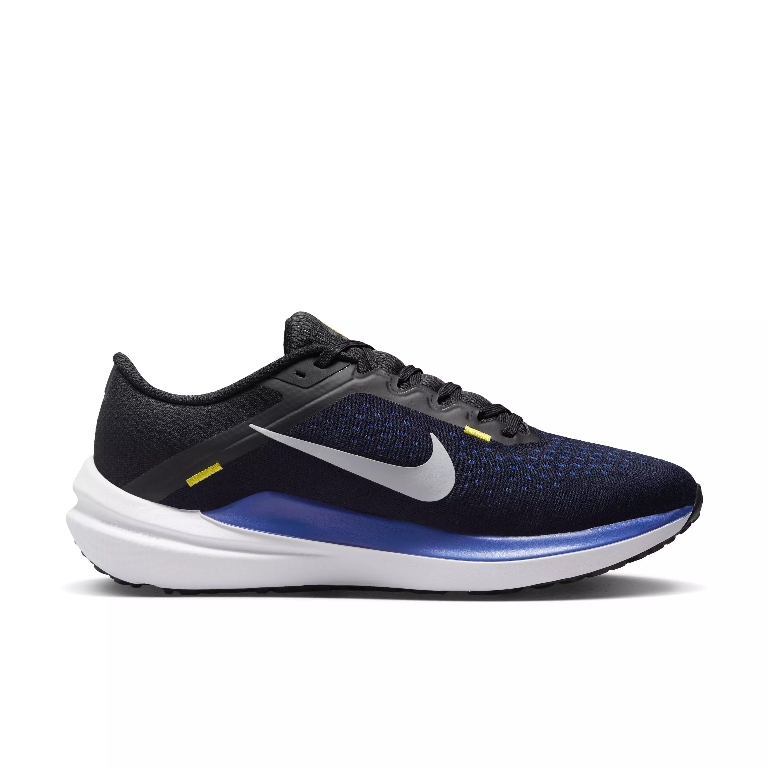 Nike Winflo 10 "Black/Wolf Grey/Racer Blue/High Voltage" Men's Running Shoe - BLACK/GREY/BLUE/VOLTAGE
