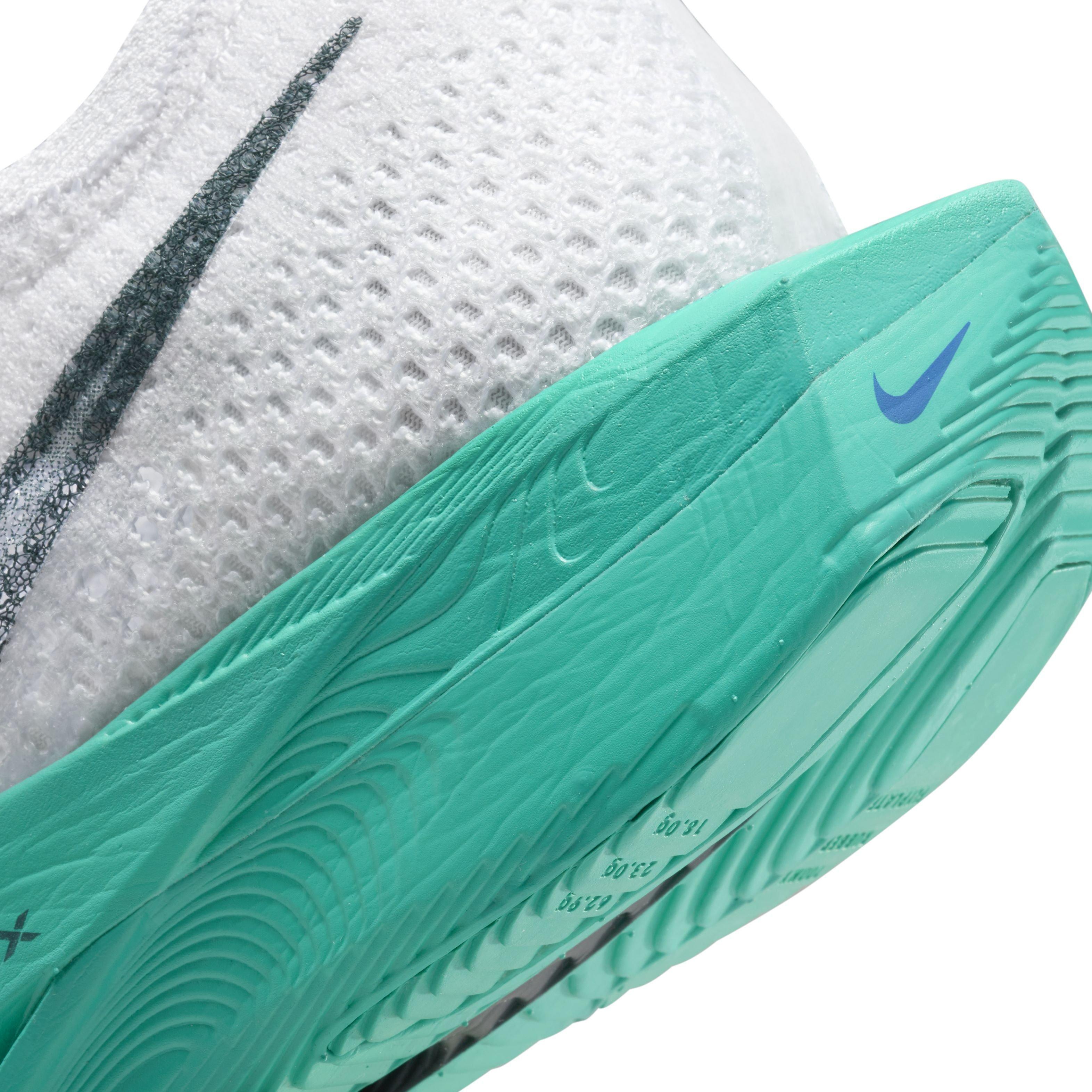 Nike Vaporfly 3 "White/Deep Jungle/Jade Ice/Clear Jade" Men's Running Shoe - WHITE/TEAL Thumbnail View 8