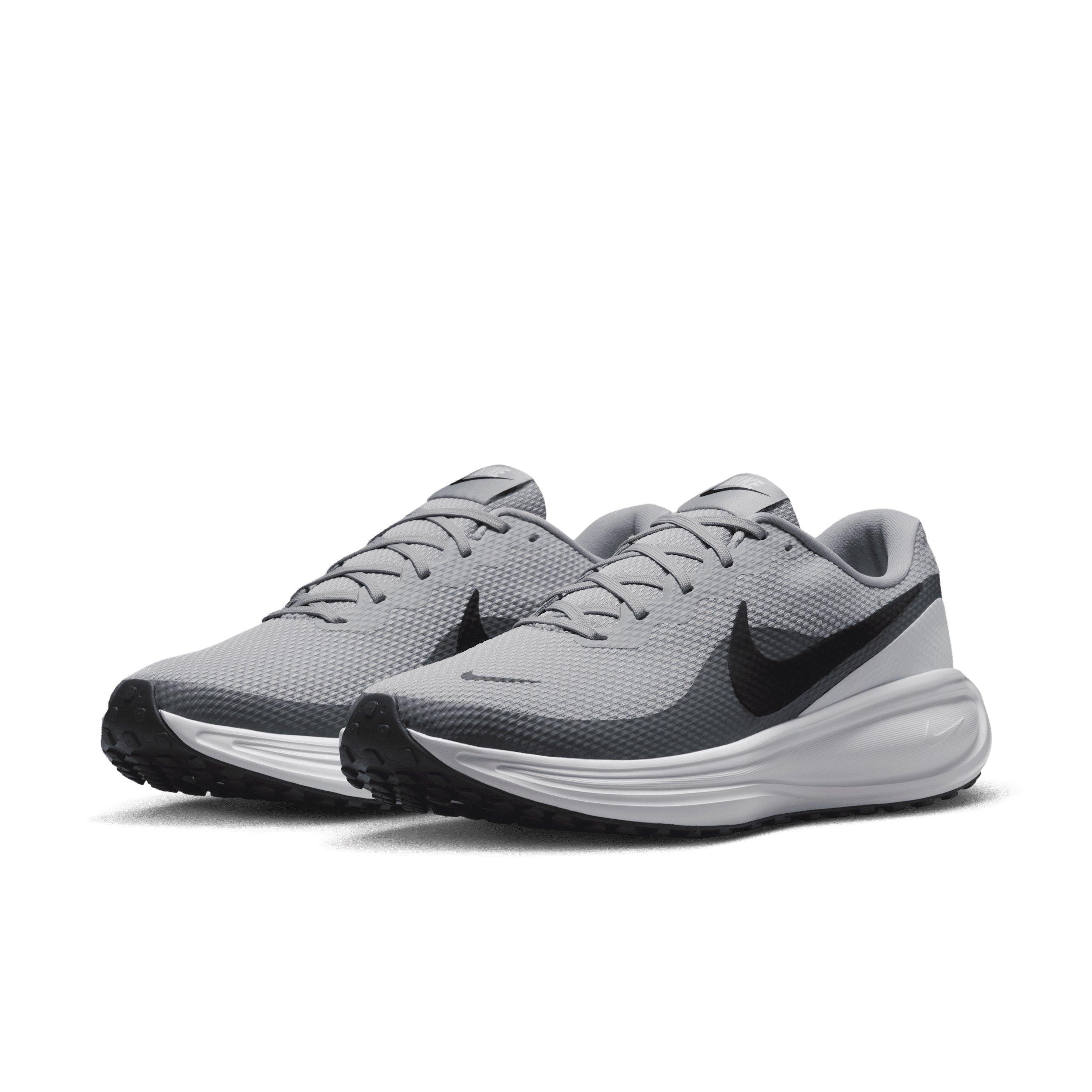 Nike Revolution 8 "Light Smoke Grey/Smoke Grey/White/Black" Men's Running Shoe - LT GREY/GREY/WHITE/BLACK Thumbnail View 3