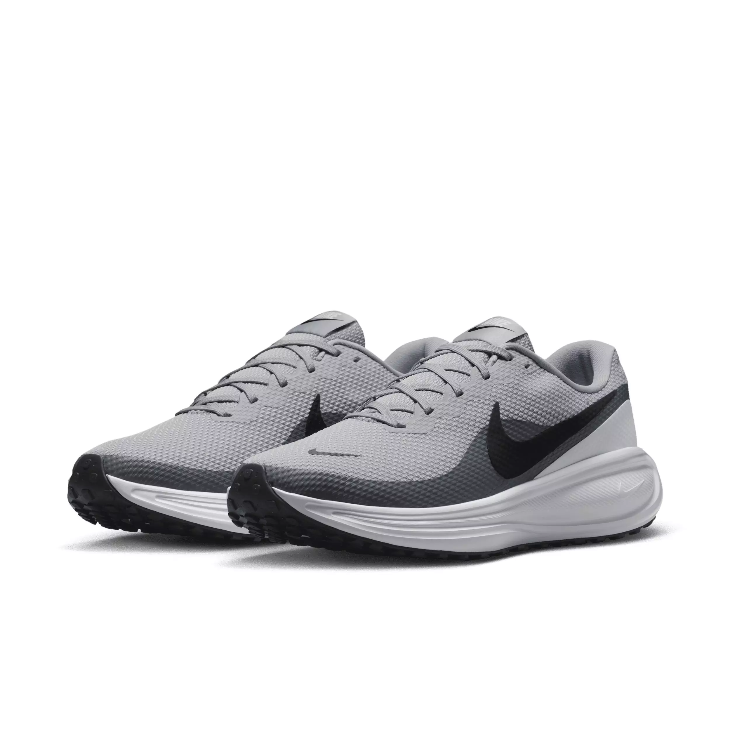 Nike Revolution 8 "Light Smoke Grey/Smoke Grey/White/Black" Men's Running Shoe - LT GREY/GREY/WHITE/BLACK