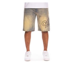 AKOO Men's Sly Fox Vintage Blue Wash Denim Shorts - BLUE