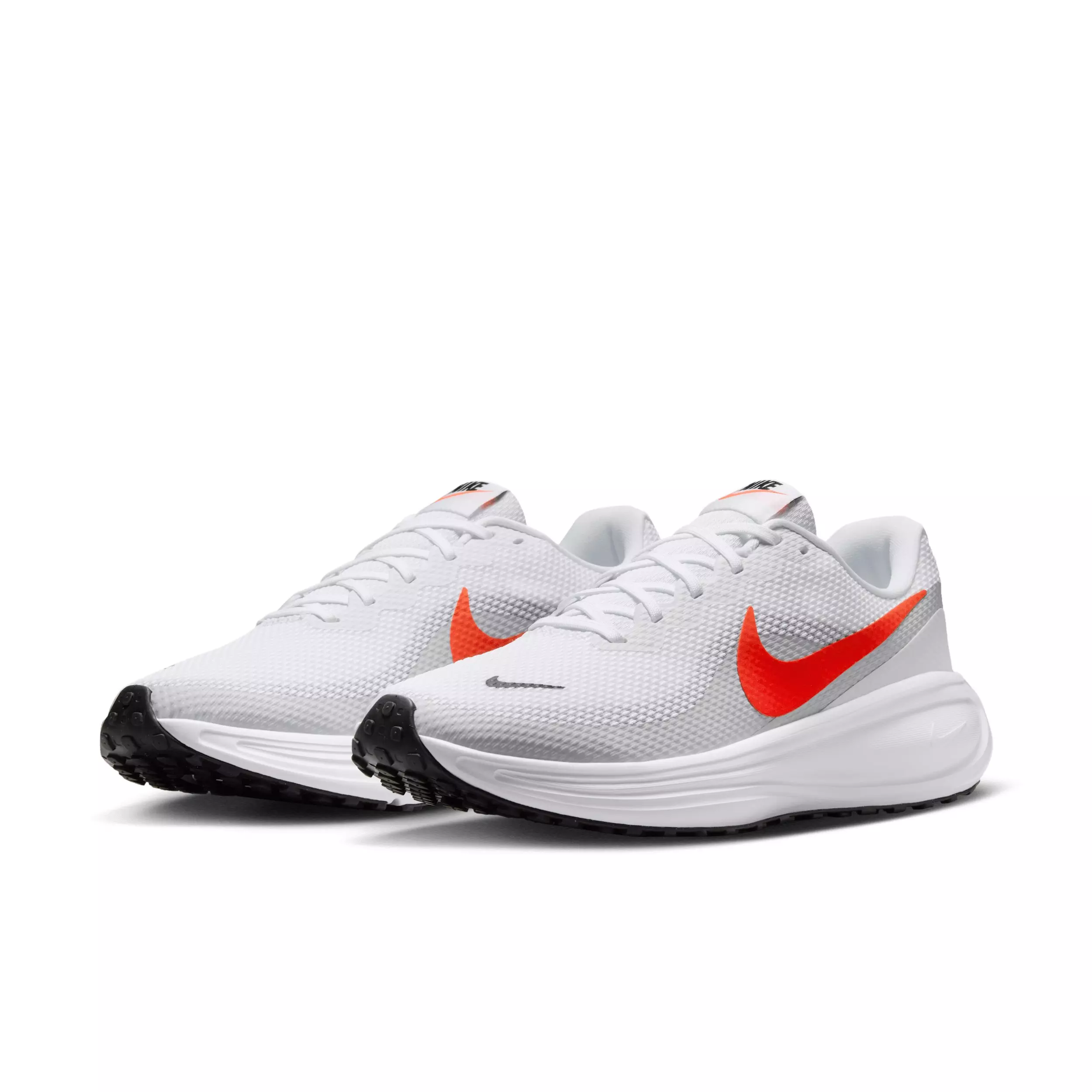 Nike Revolution 8 "White/Pure Platinum/Black/Bright Crimson" Men's Running Shoe - WHITE/PLATINUM/BLACK/CRIMSON